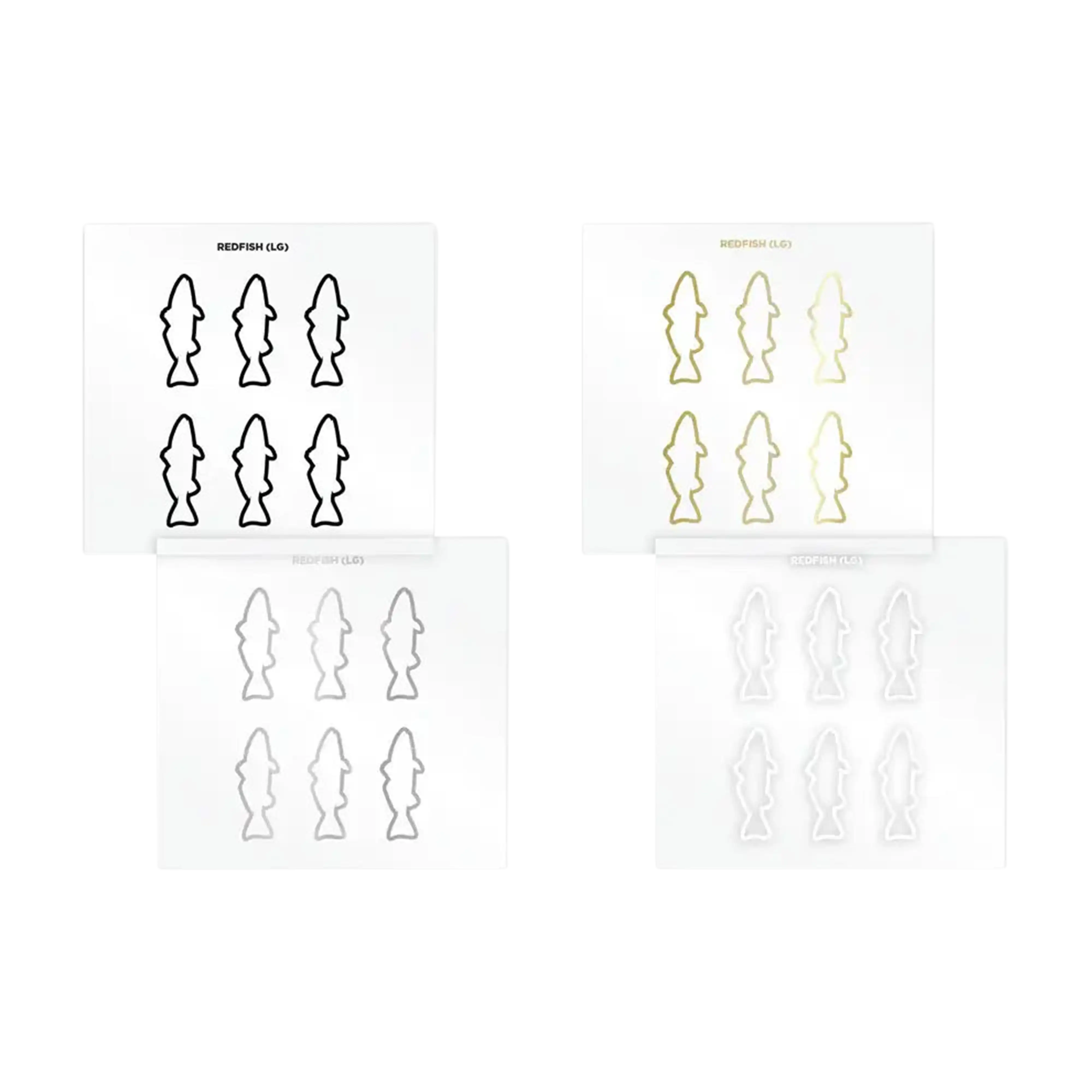 Mud Hole Redfish Silhouette Rod Decals - Peel & Stick