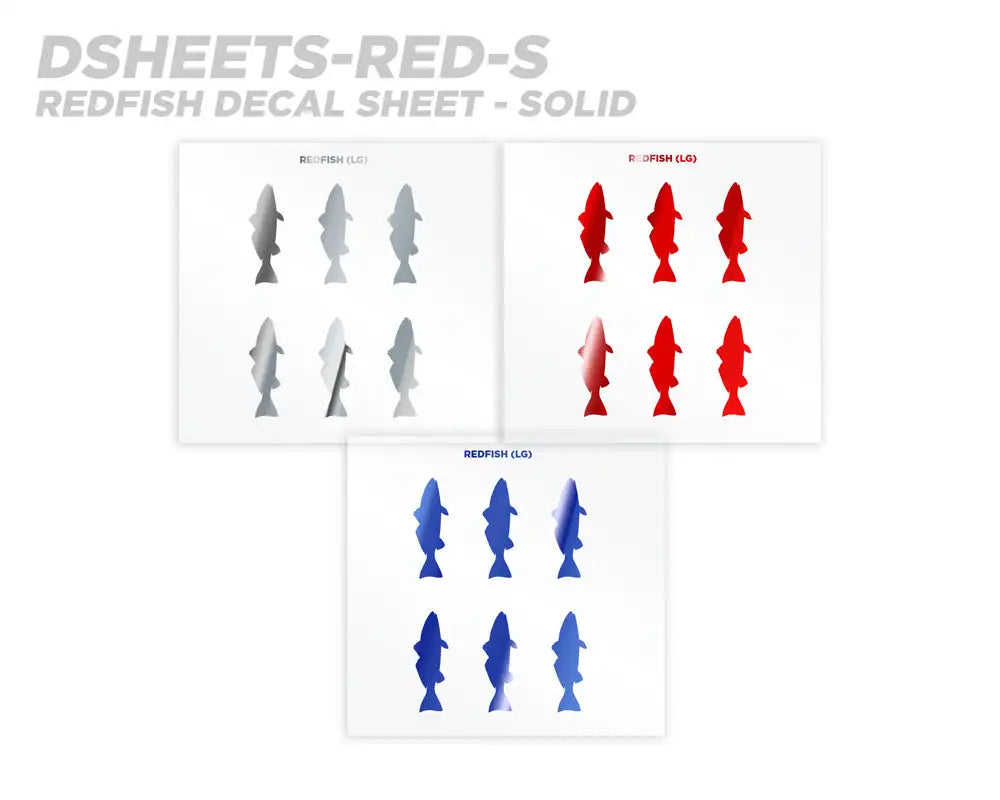 Mud Hole Redfish Silhouette Rod Decals - Peel & Stick