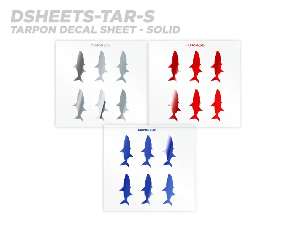 Mud Hole Tarpon Silhouette Rod Decals - Peel & Stick