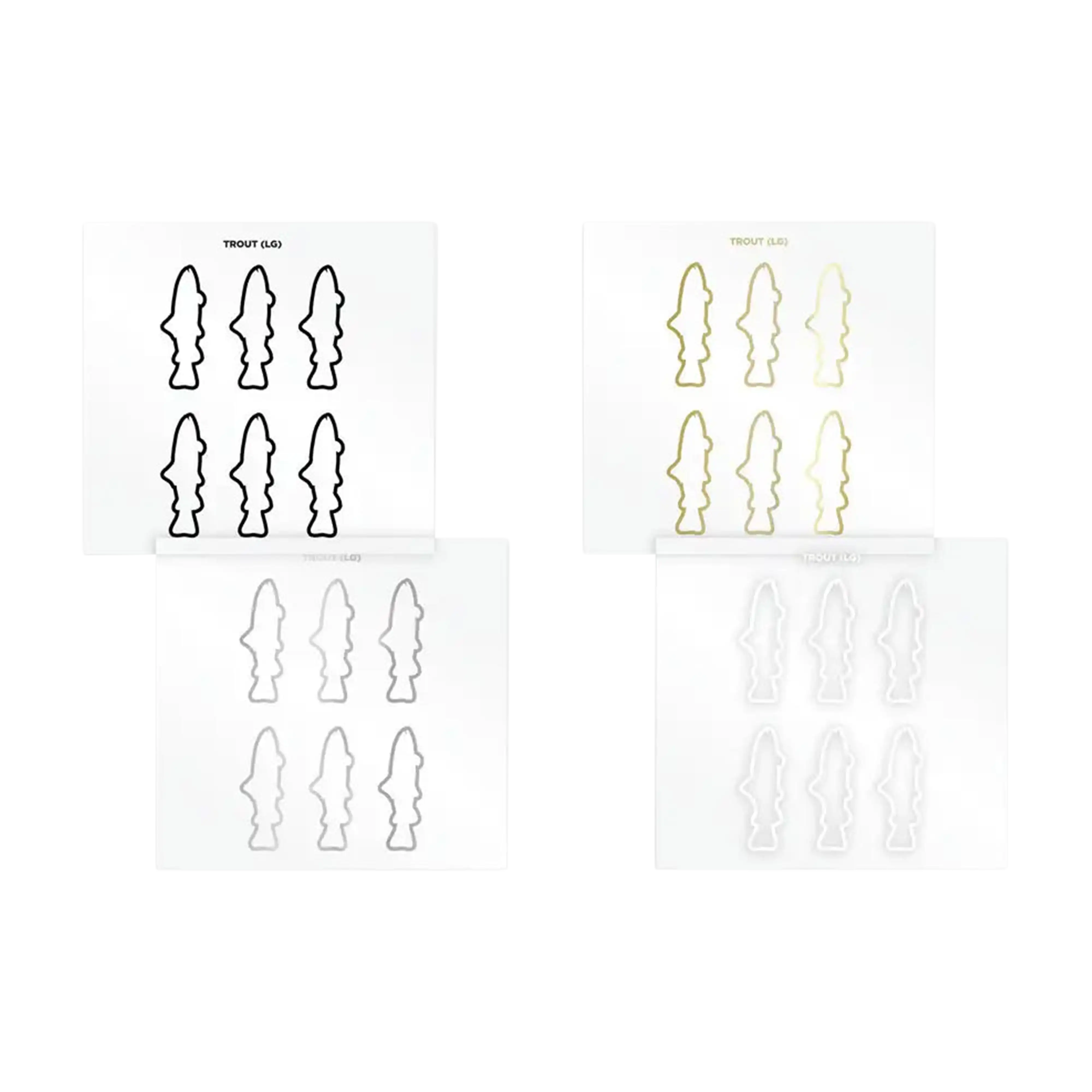 Mud Hole Trout Silhouette Rod Decals - Peel & Stick