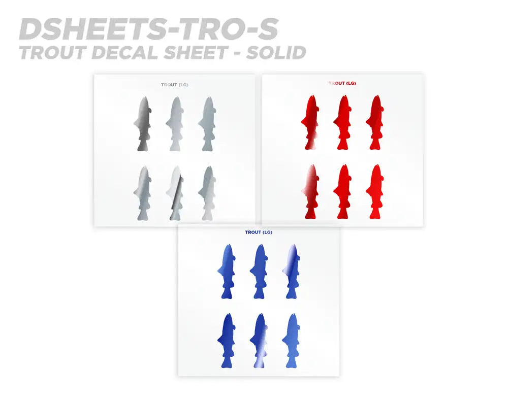 Mud Hole Trout Silhouette Rod Decals - Peel & Stick