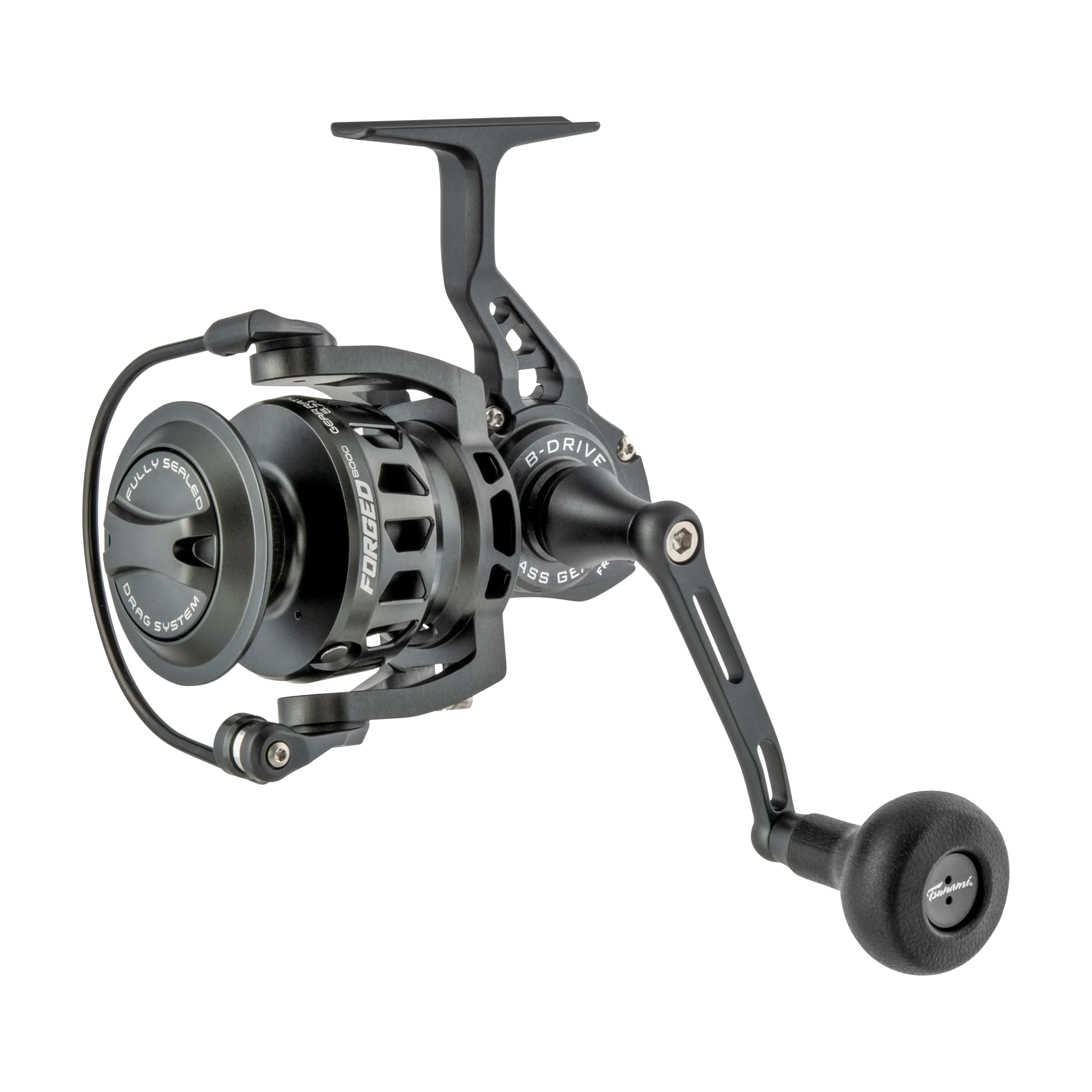 tsunami forged 12 reel Spinning an IPX7 sealed system Re-Up 尺寸:Size-6-0 Gap-18.5mm Ultra Lightweight Spinning Reel/