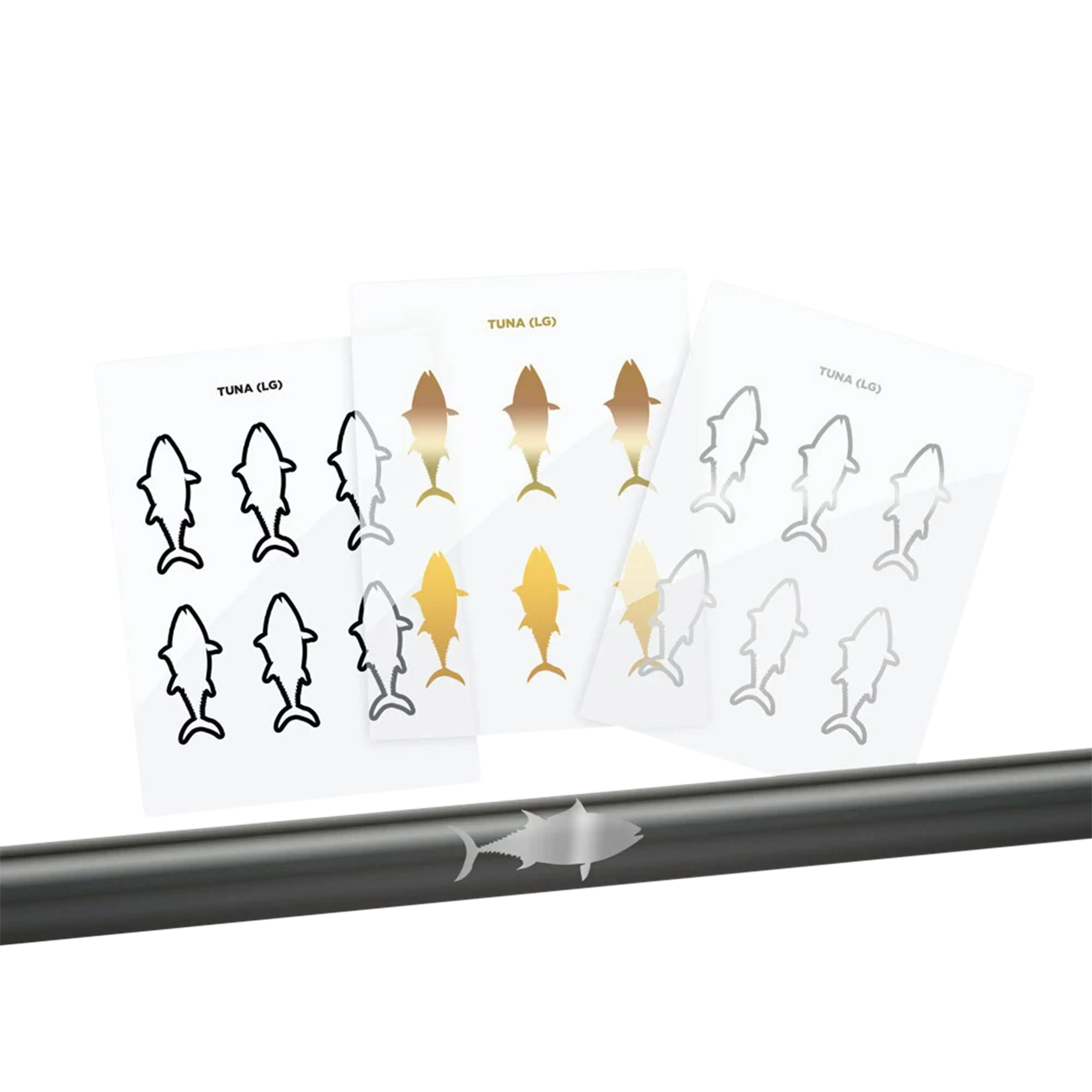 Mud Hole Tuna Silhouette Rod Decals - Peel & Stick