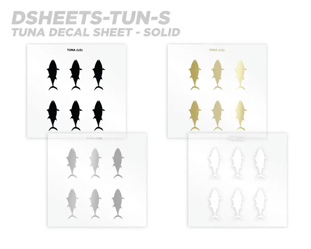 Mud Hole Tuna Silhouette Rod Decals - Peel & Stick