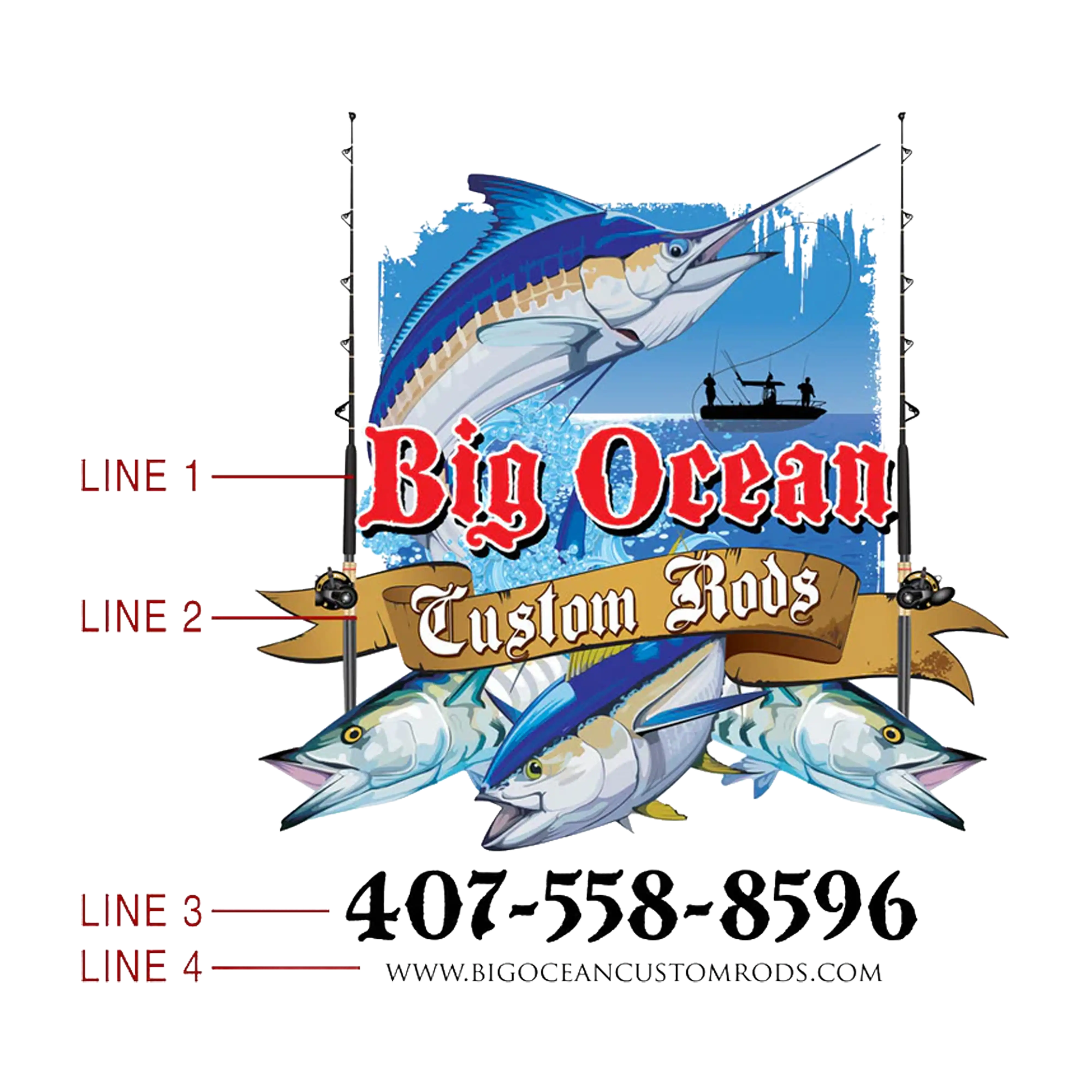 Women's Custom T-Shirt: Assorted Saltwater Gamefish