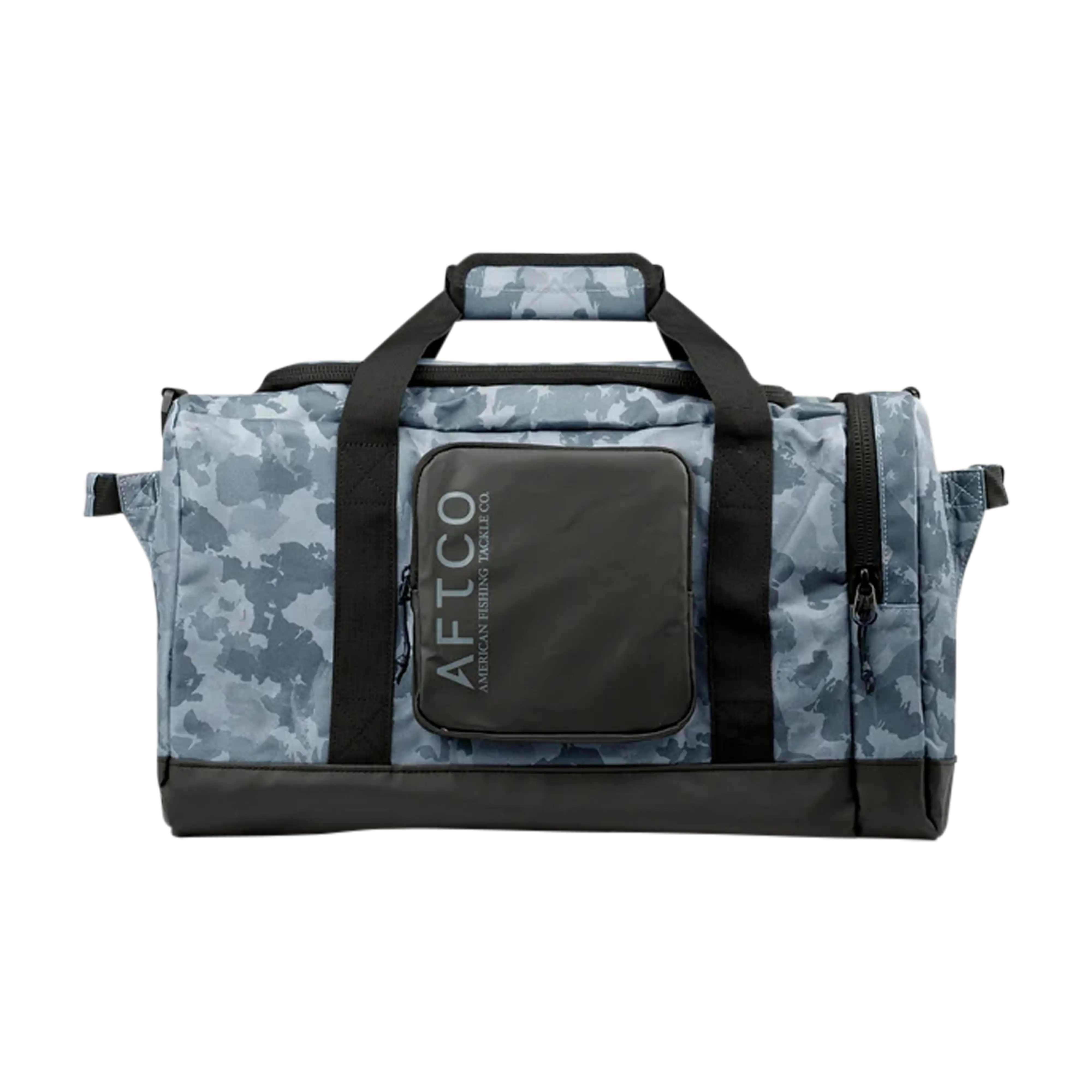 Aftco 50 liter boat bag navy grander camo back side pouch