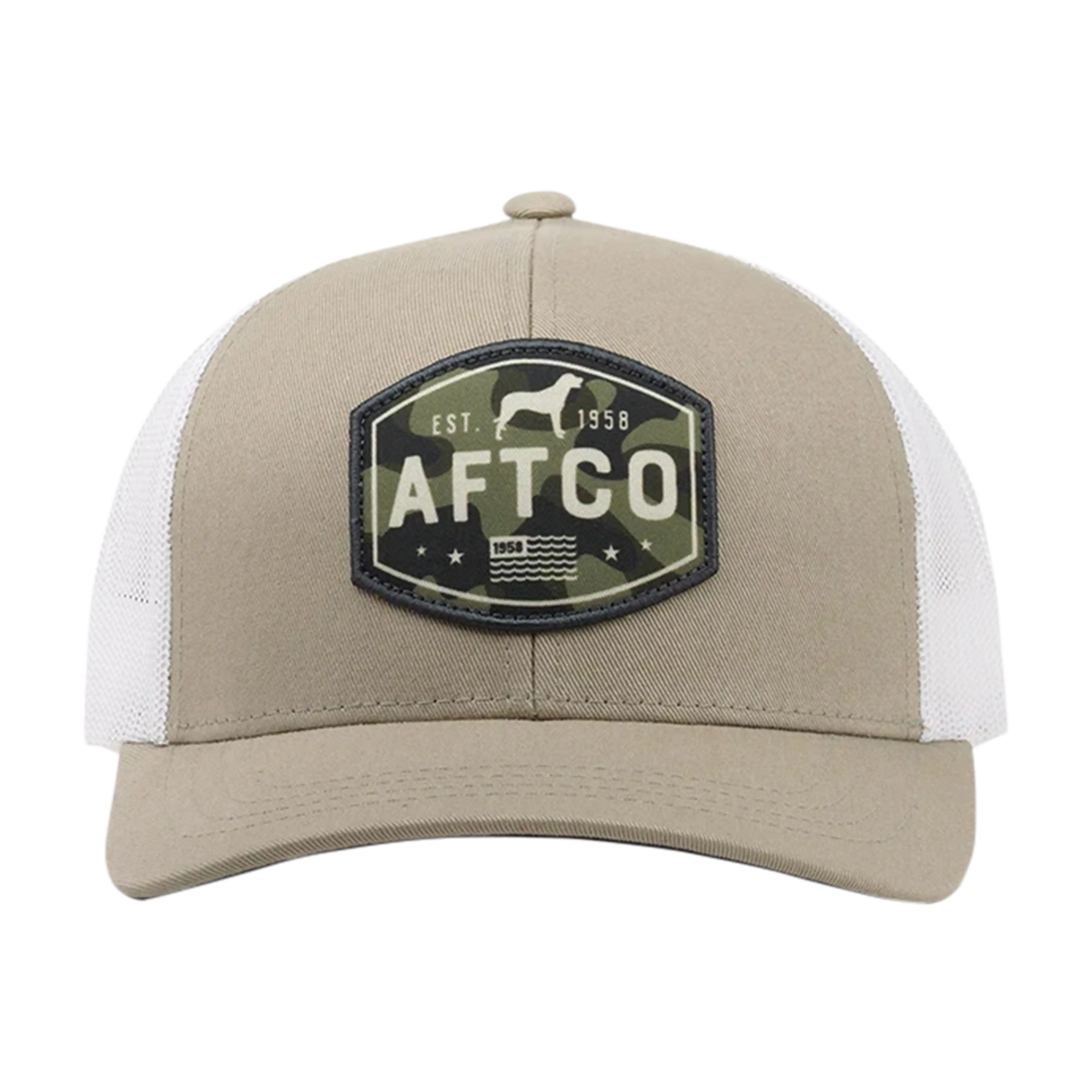 AFTCO Best Friend trucker hat in Stone - front