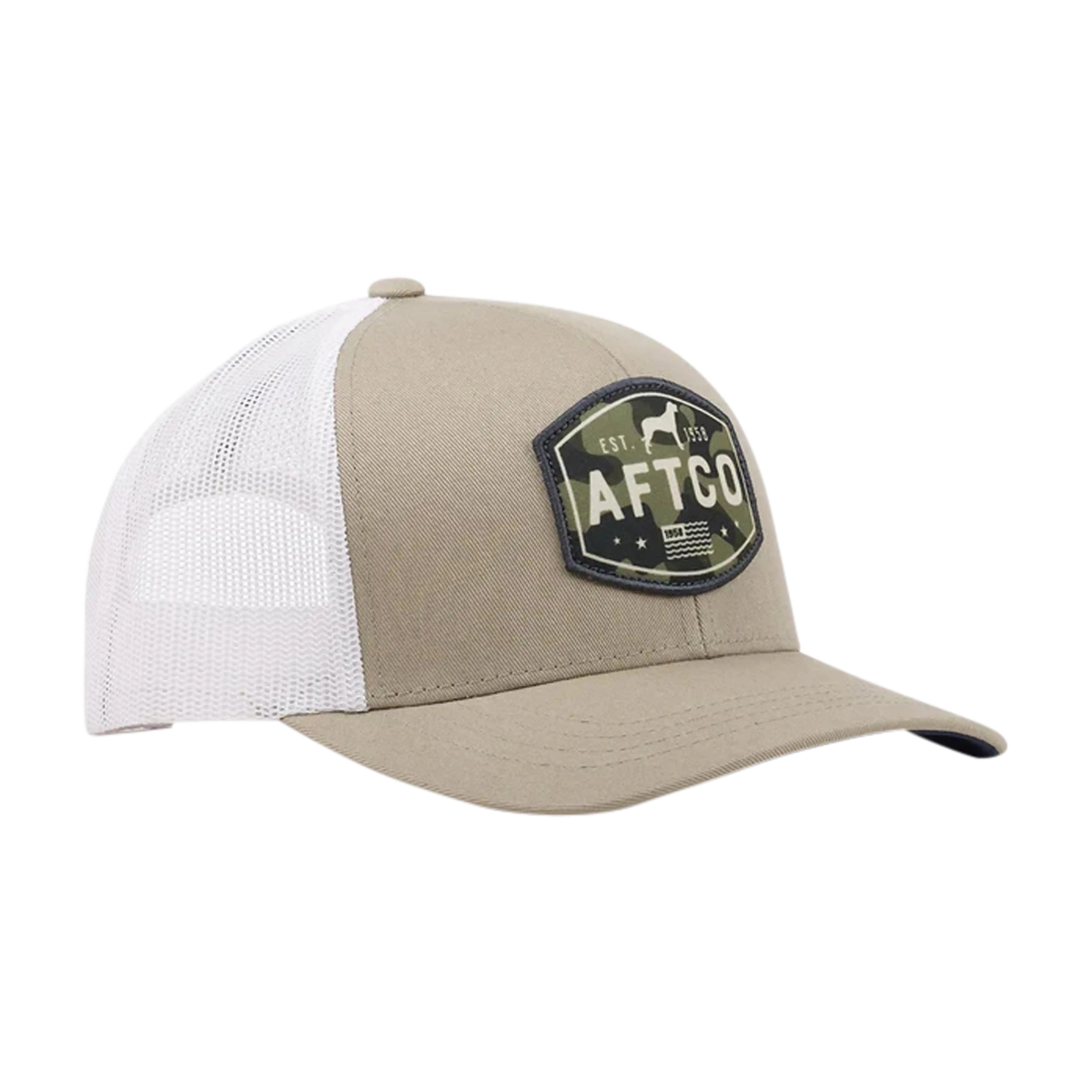 AFTCO Best Friend trucker hat in Stone - side