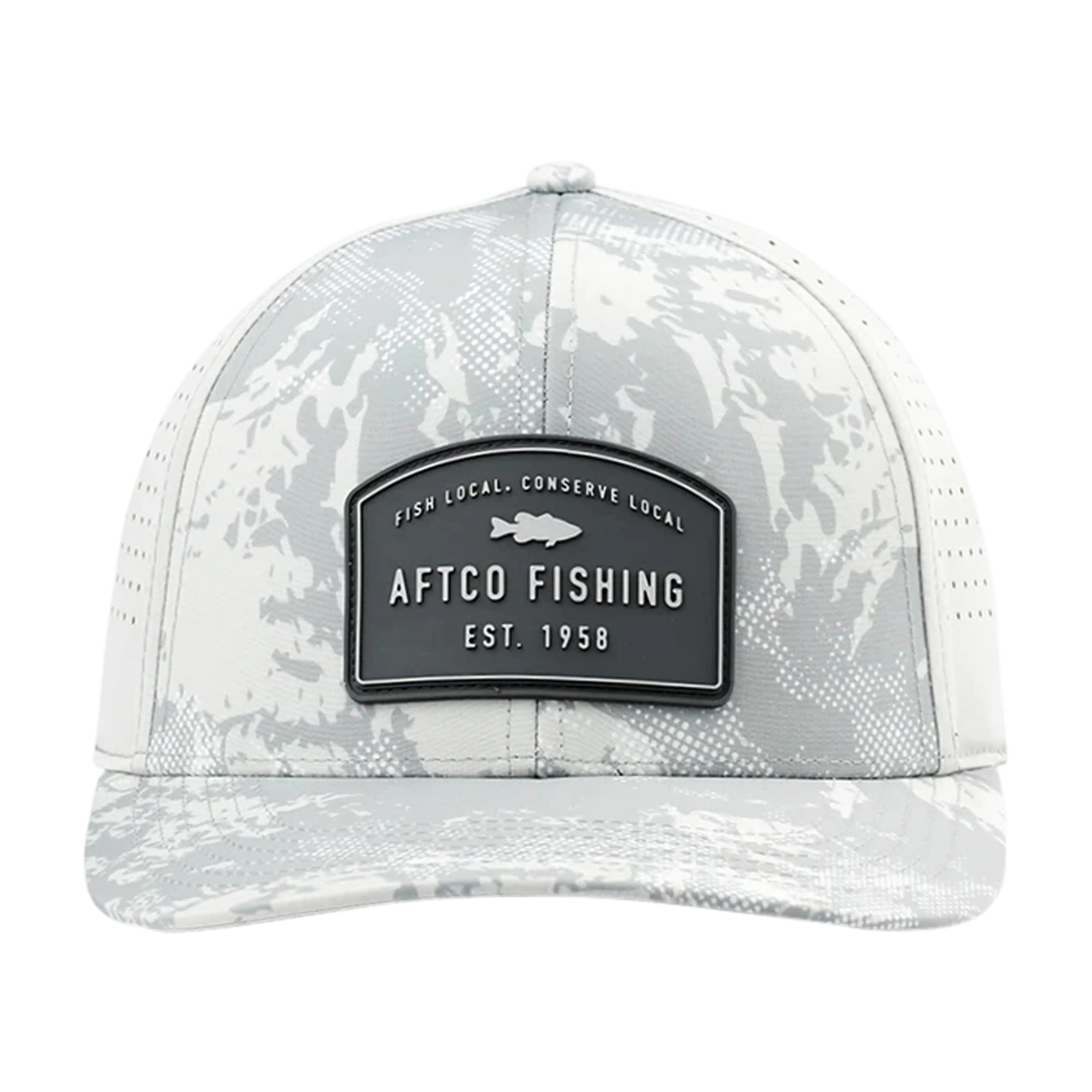 AFTCO Deuce hat in Silver Storm Camo - front