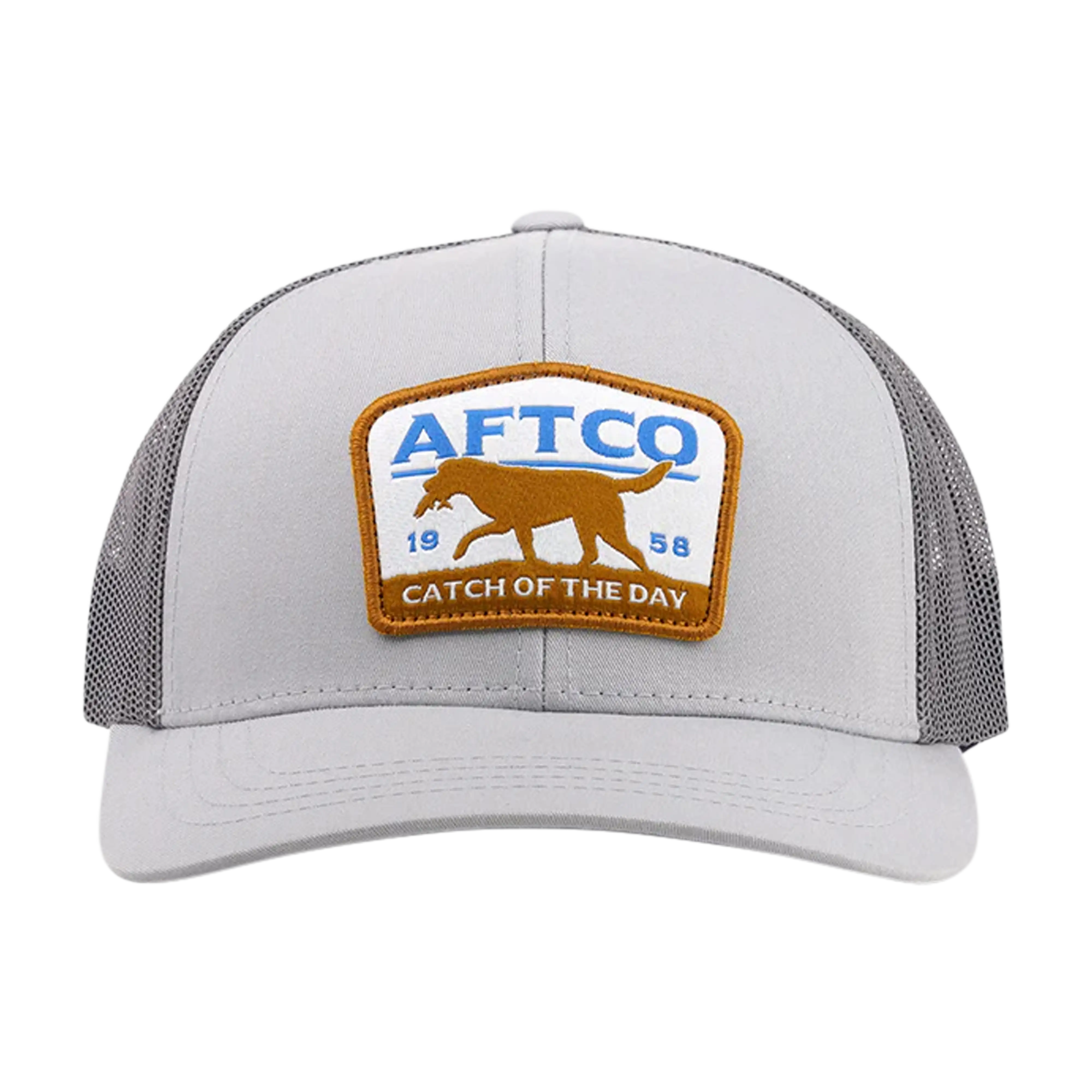 AFTCO Fetch low profile trucker hat in Gray - front