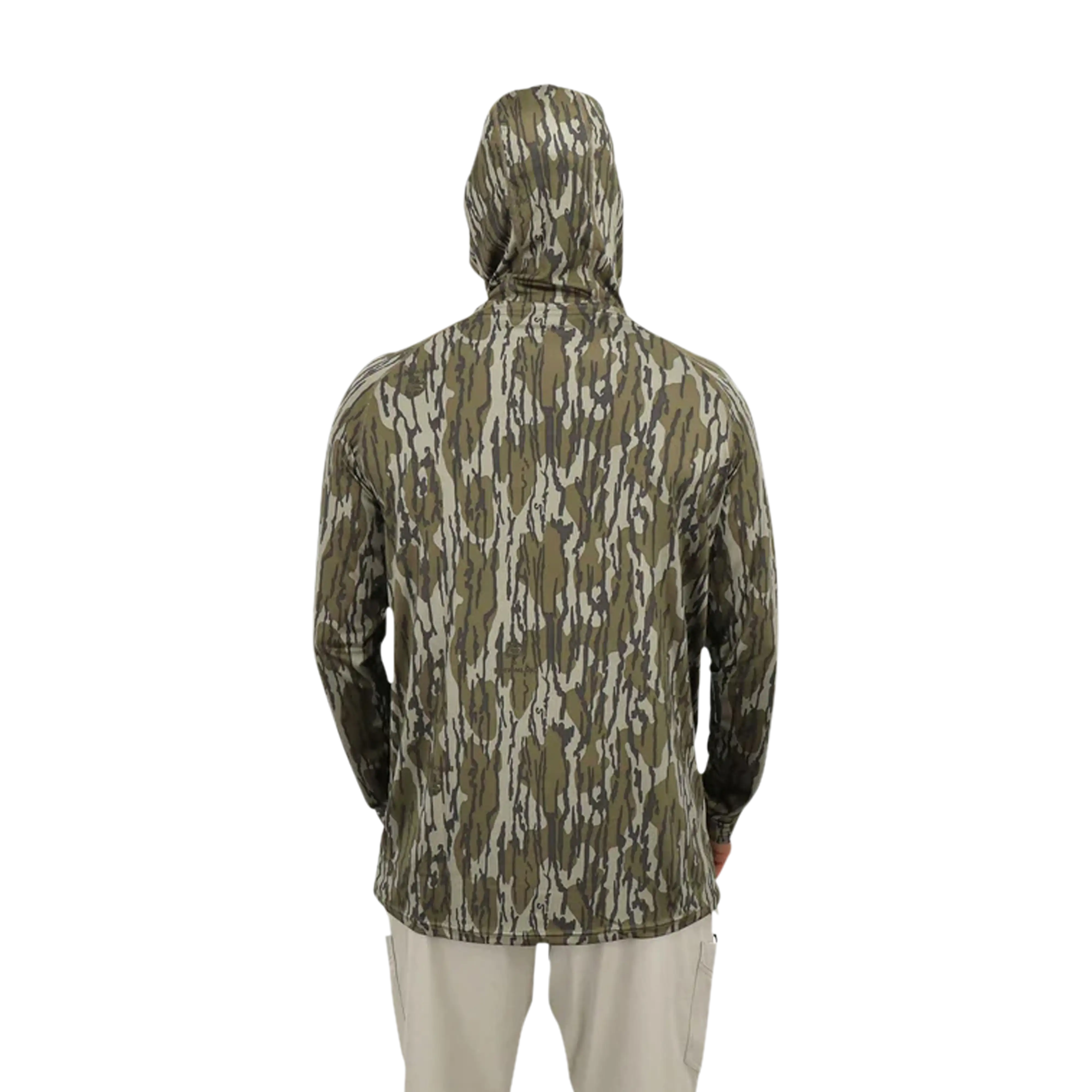 AFTCO Mossy Oak Camo performance hood - back