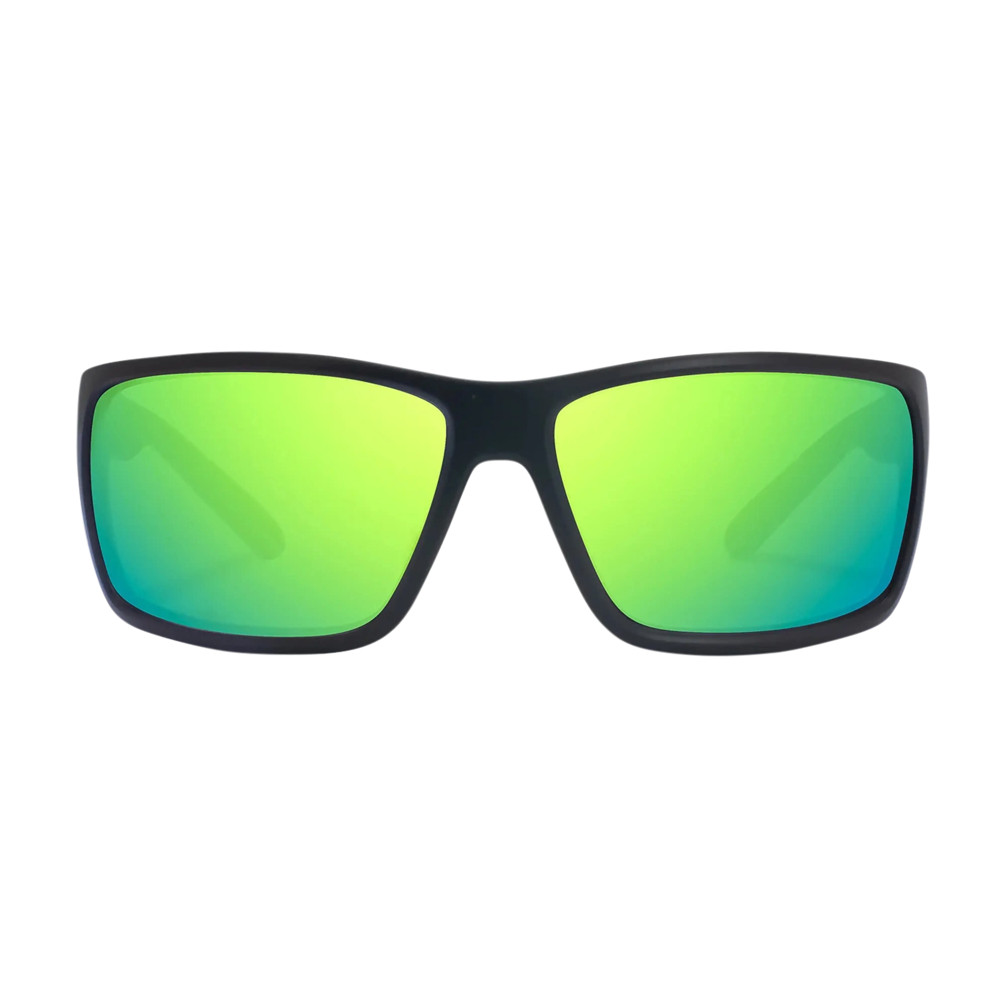 Bajio Bales beach sunglasses black matte green mirror front