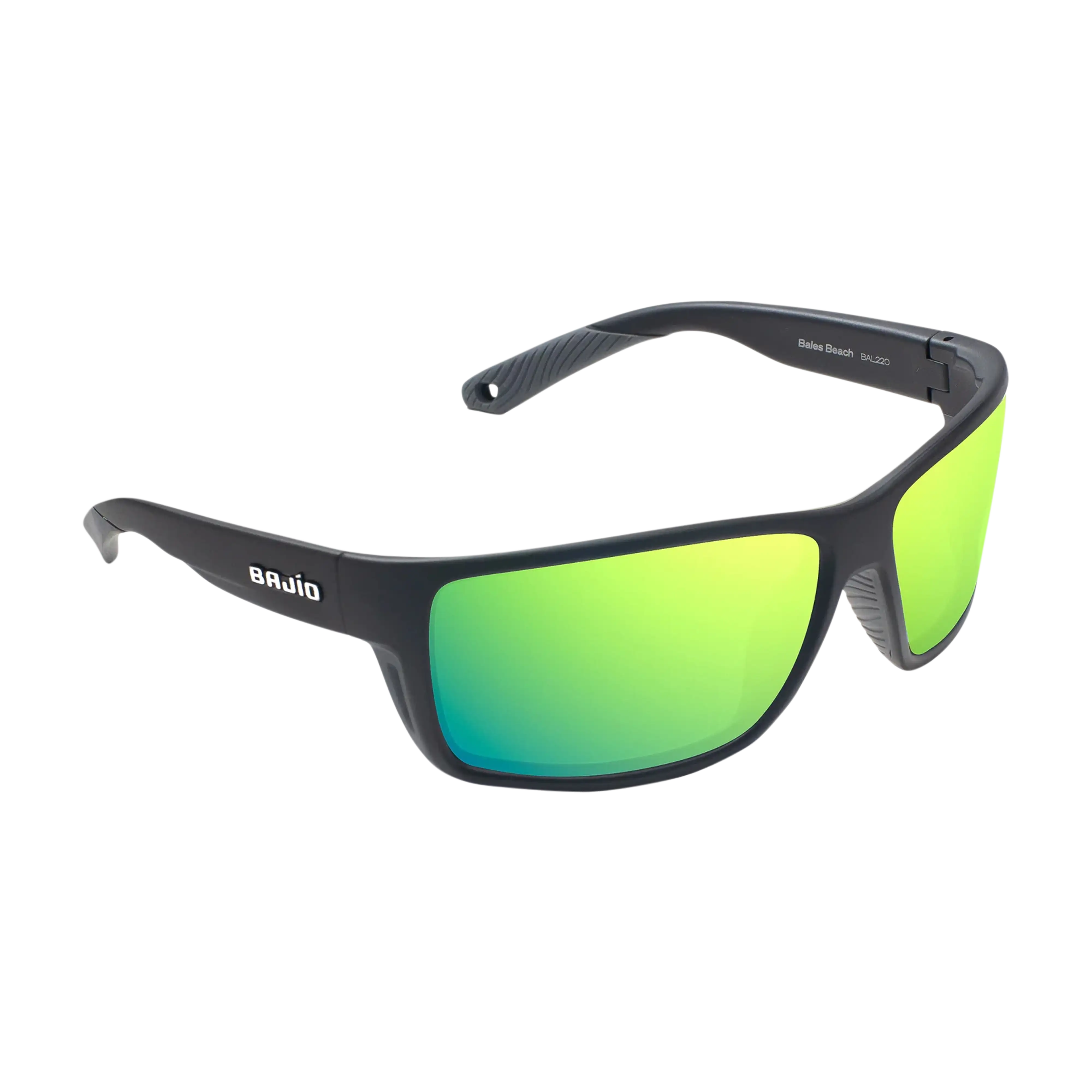 Bajio Bales beach sunglasses black matte green mirror