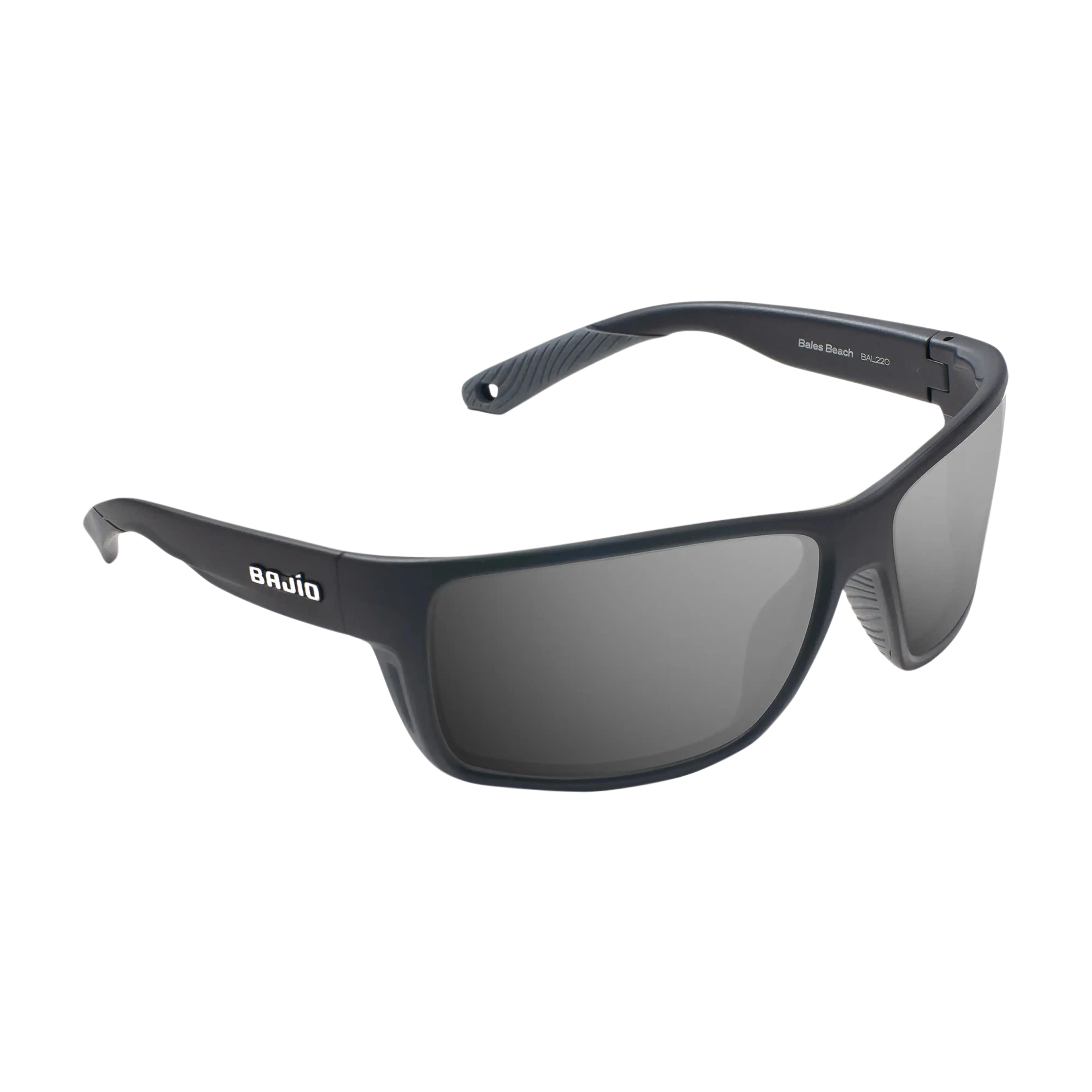 Bajio Bales beach sunglasses black matte blue mirror grey