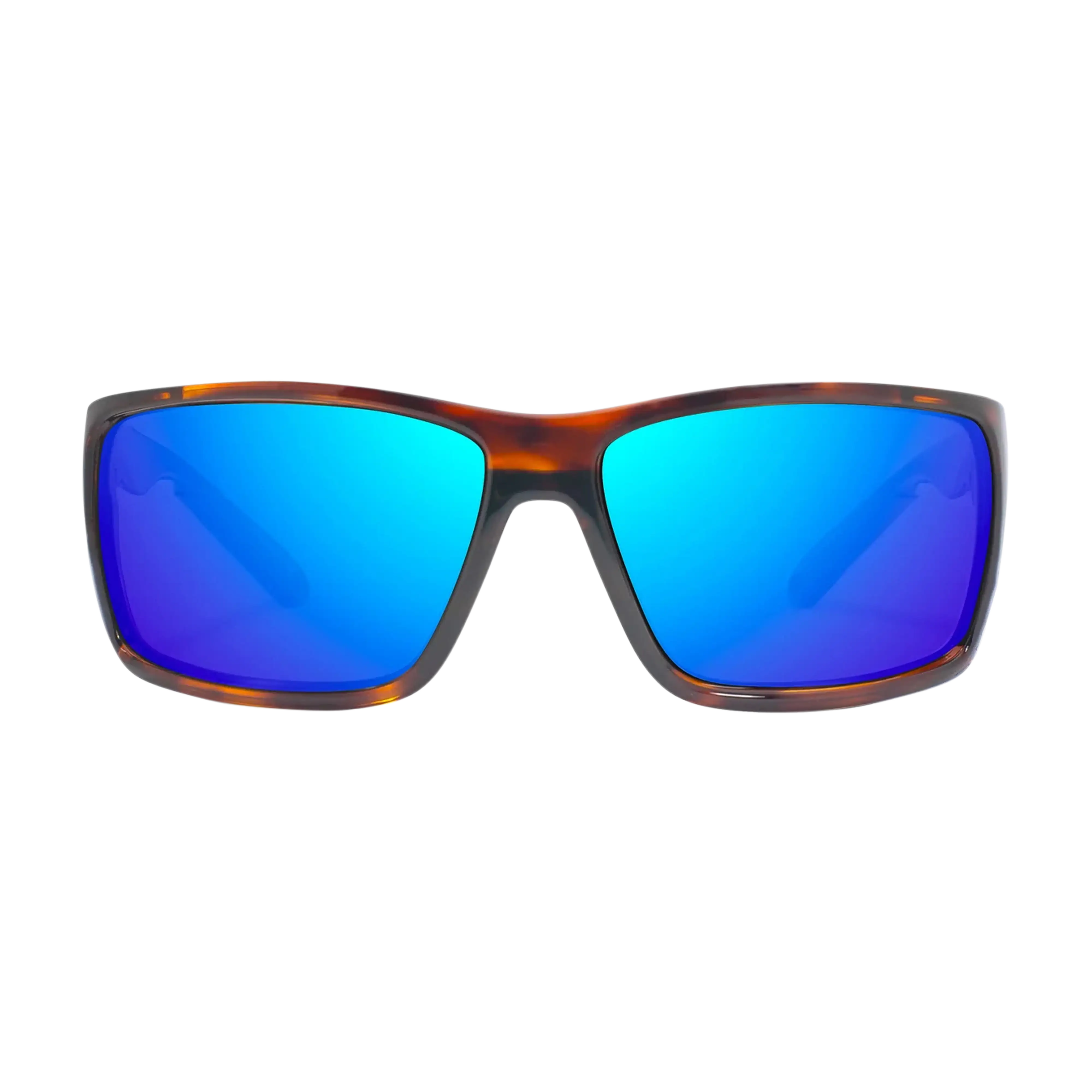 Bajio Bales beach sunglasses brown tortoise gloss blue mirror front