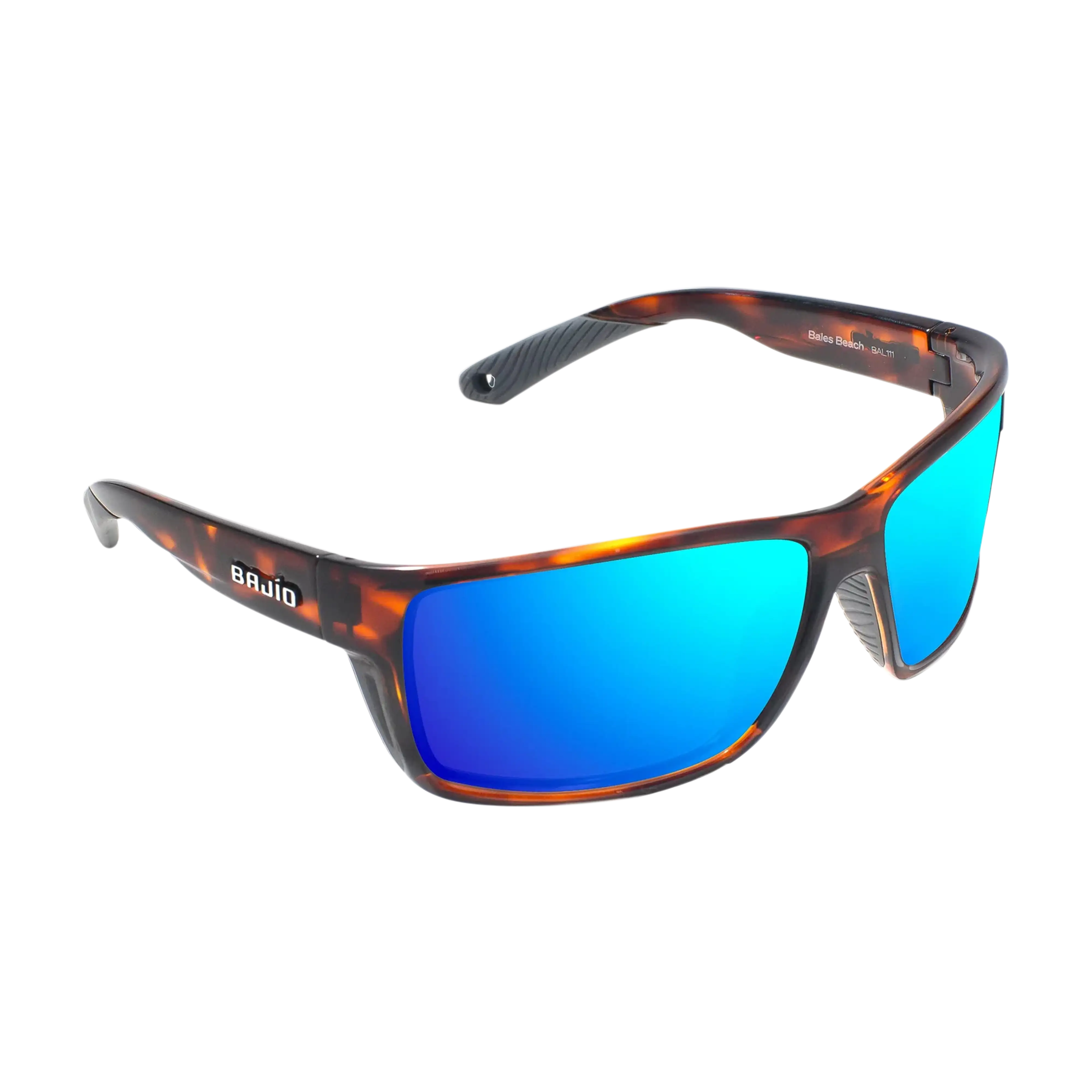 Bajio Bales beach sunglasses brown tortoise gloss blue mirror