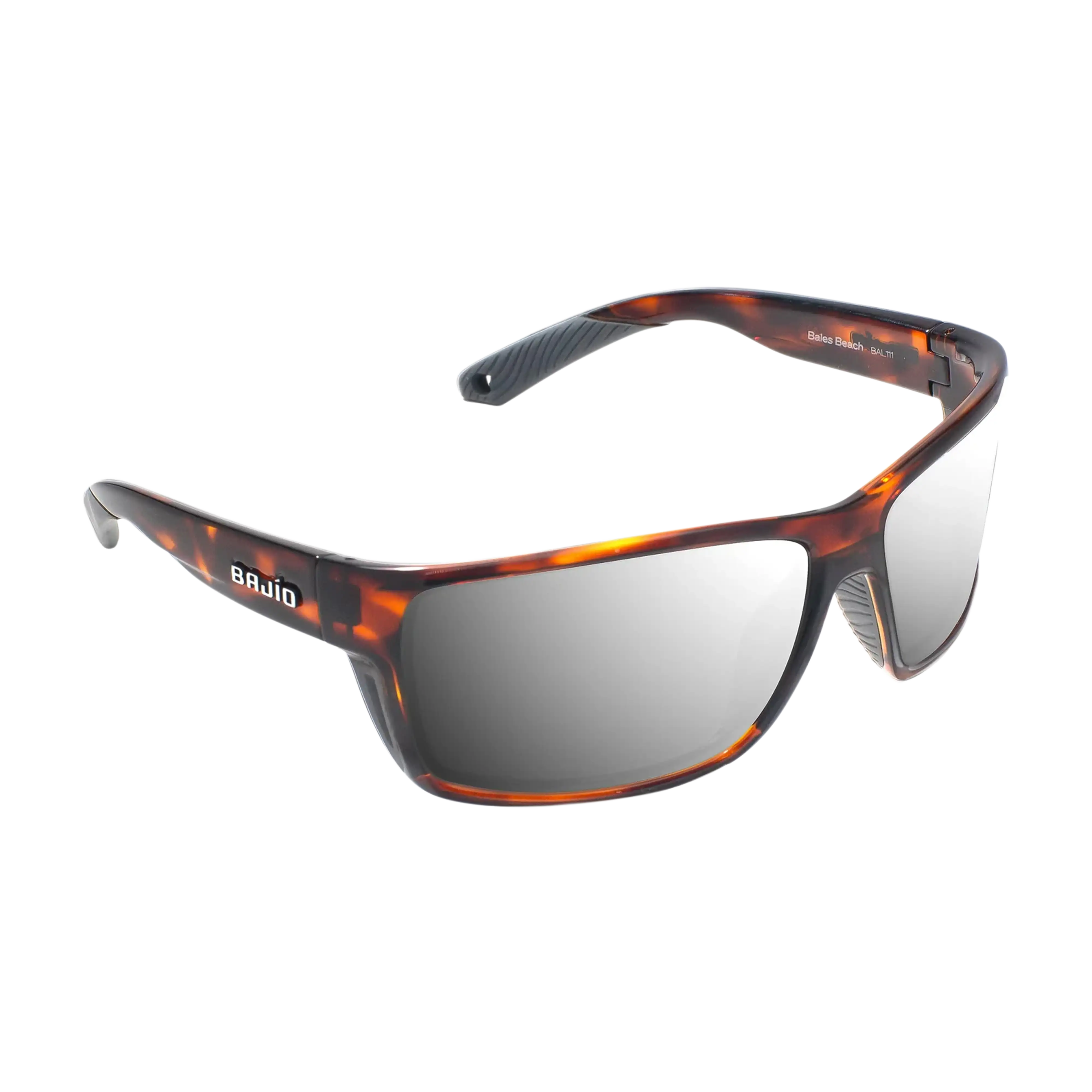 Bajio Bales beach sunglasses brown tortoise gloss silver mirror
