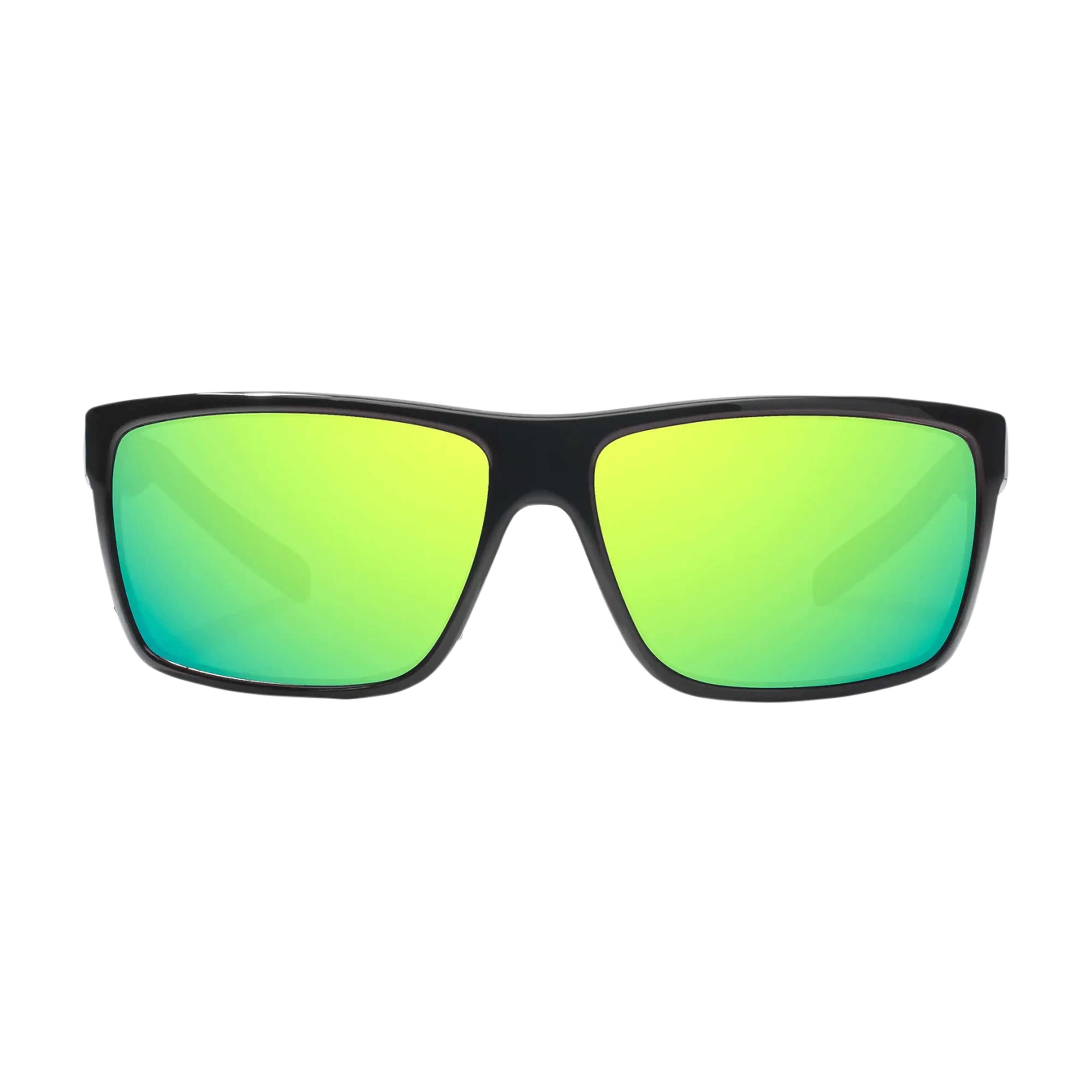 Bajio Sigs sunglasses black matte green mirror front