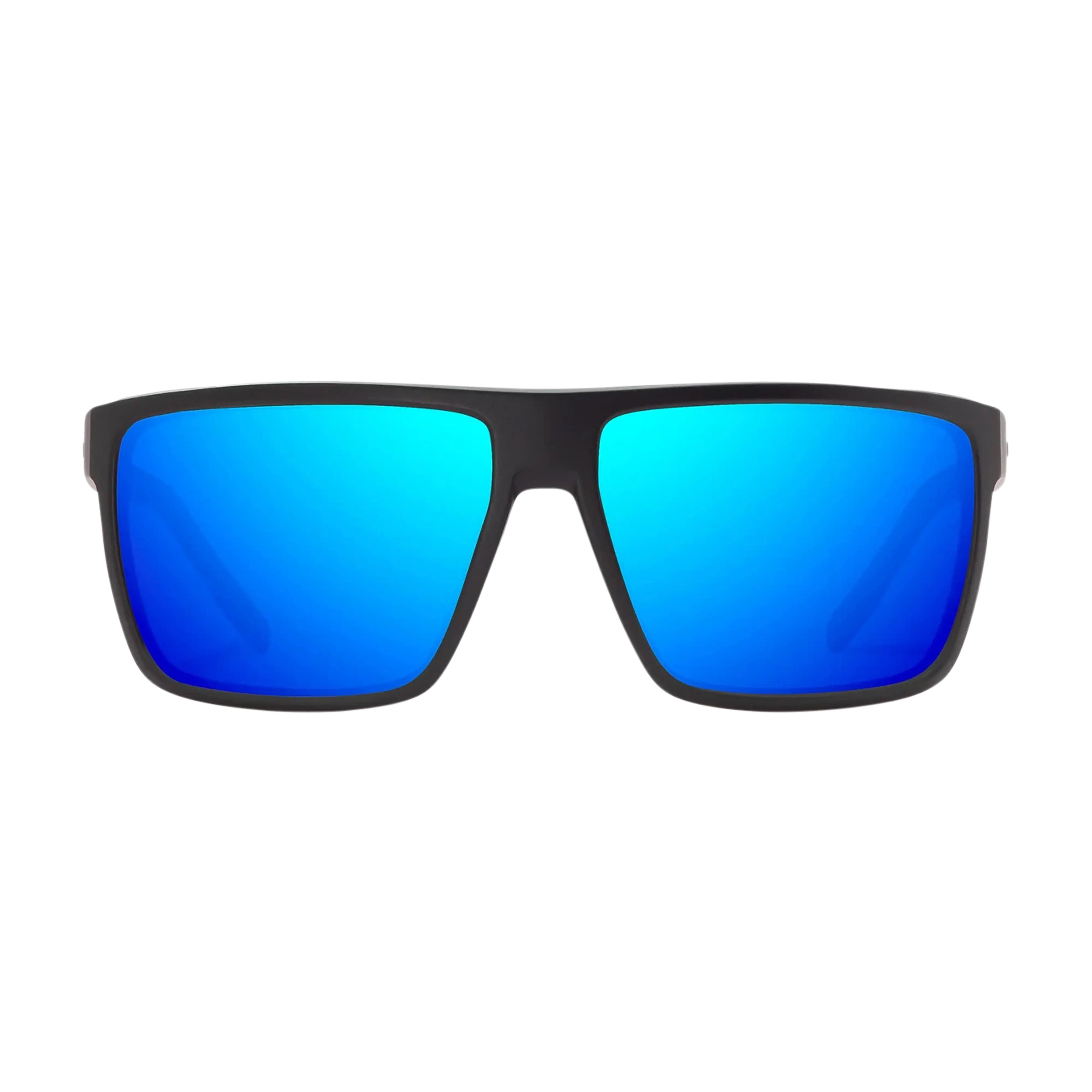 Bajio Toads sunglasses black matte blue mirror front