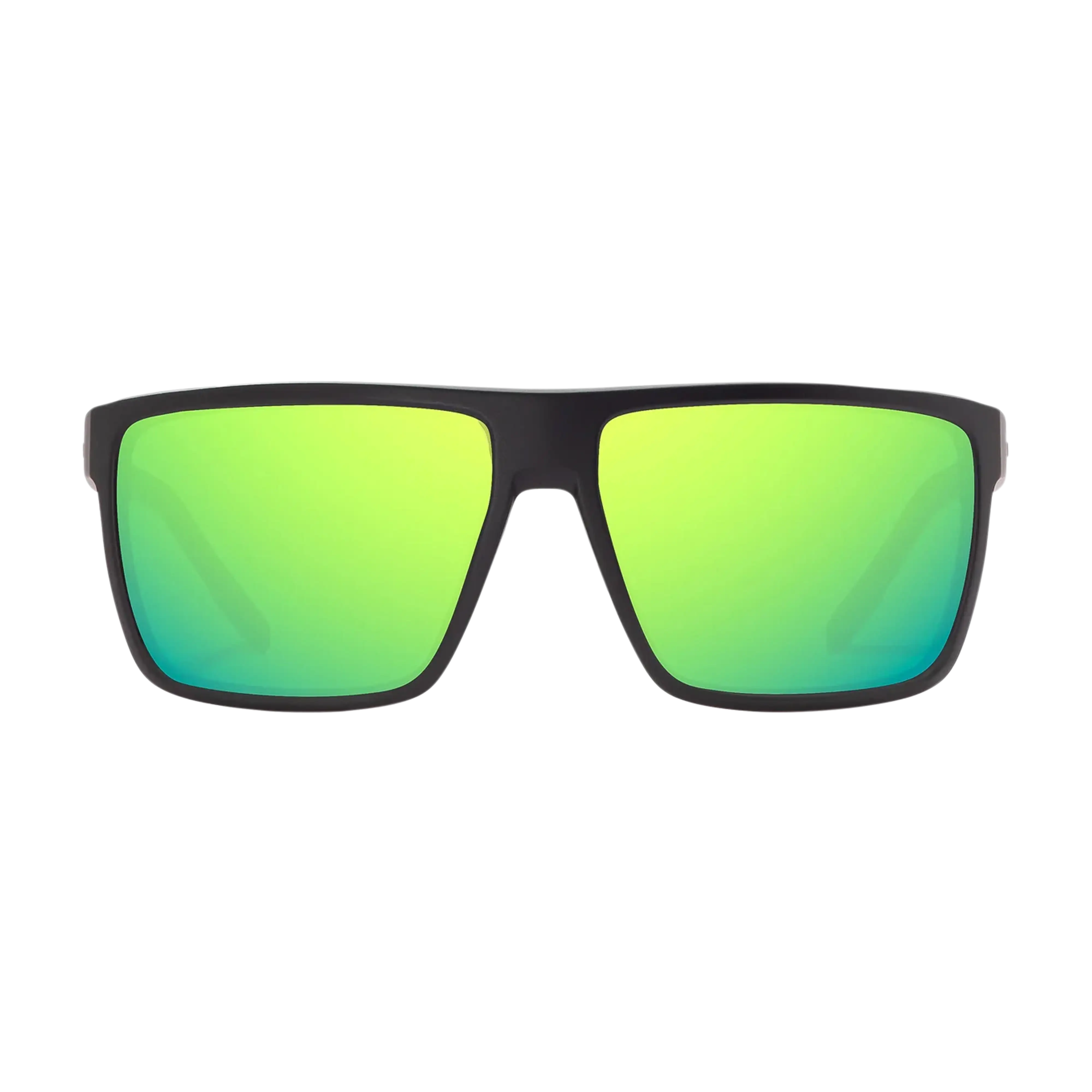 Bajio Toads sunglasses black matte green mirror front