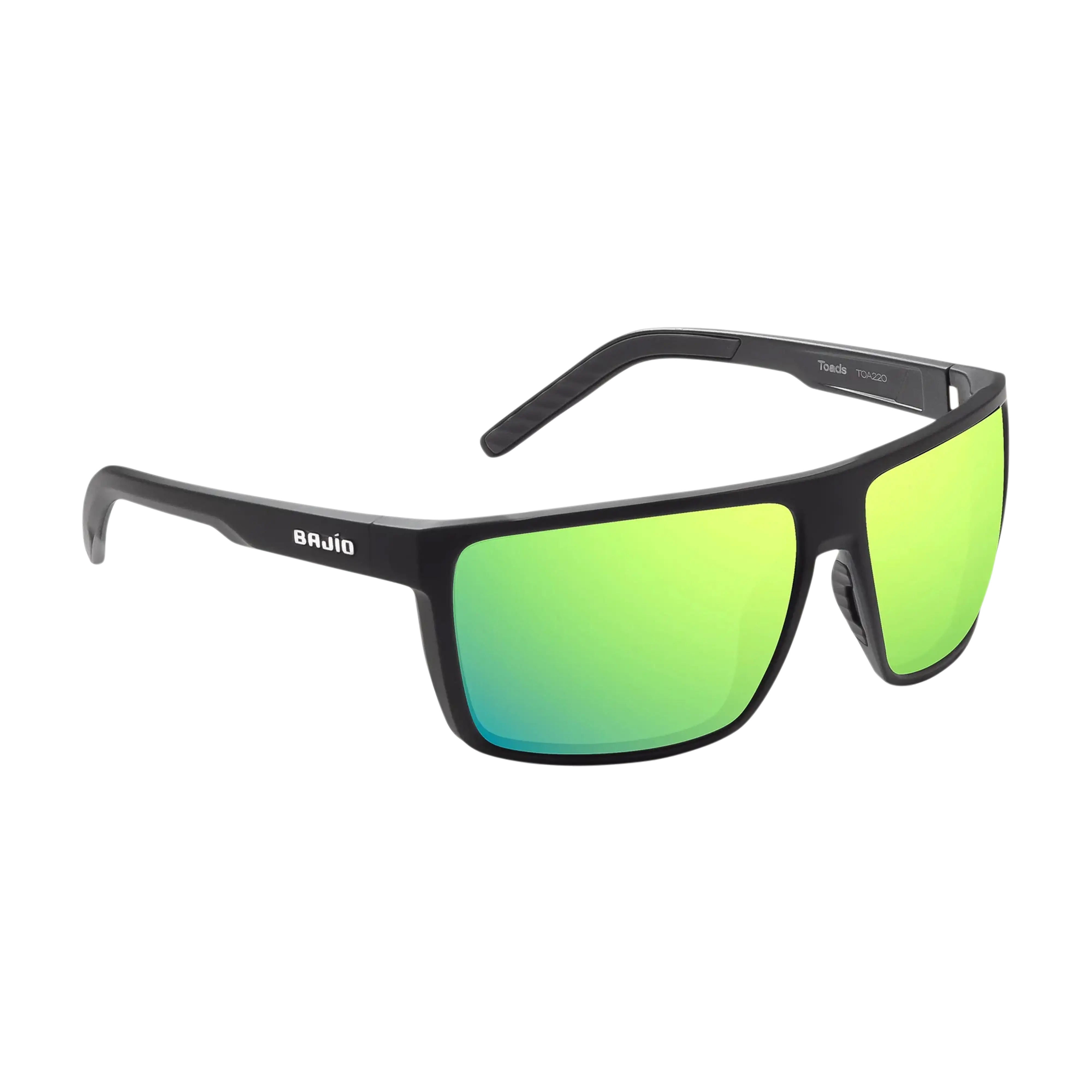 Bajio Toads sunglasses black matte green mirror