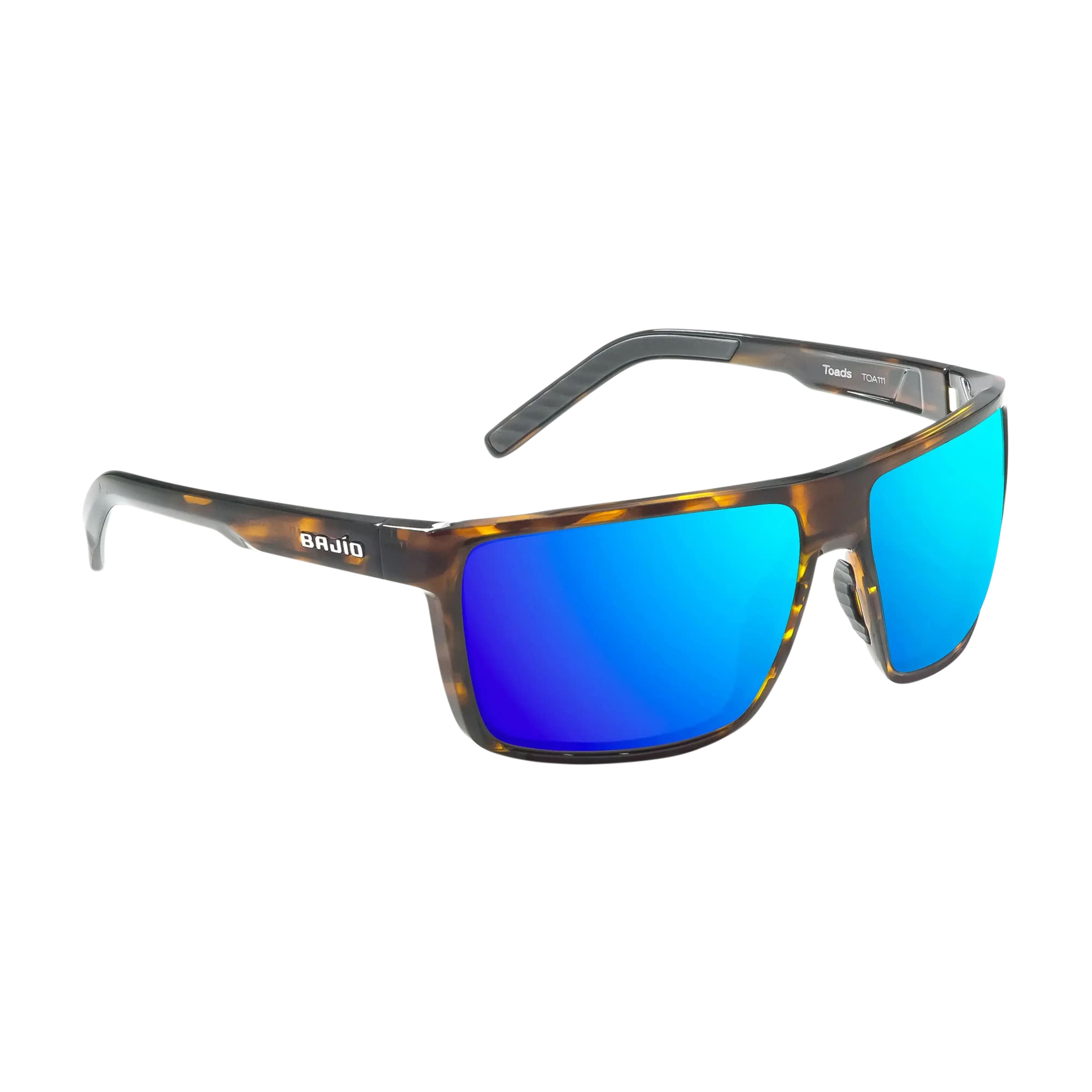Bajio Toads sunglasses brown tortoise gloss blue mirror