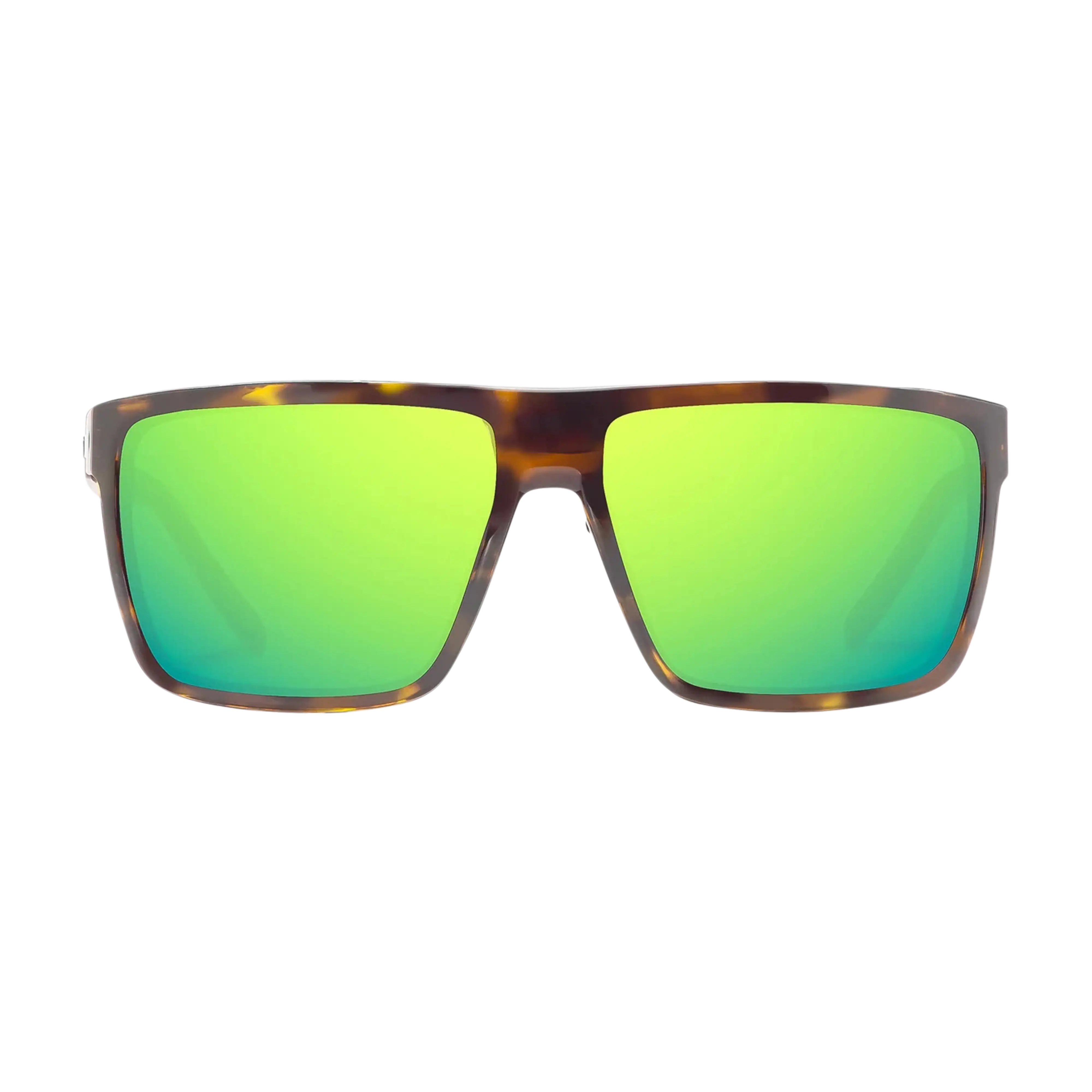 Bajio Toads sunglasses brown tortoise gloss green mirror front