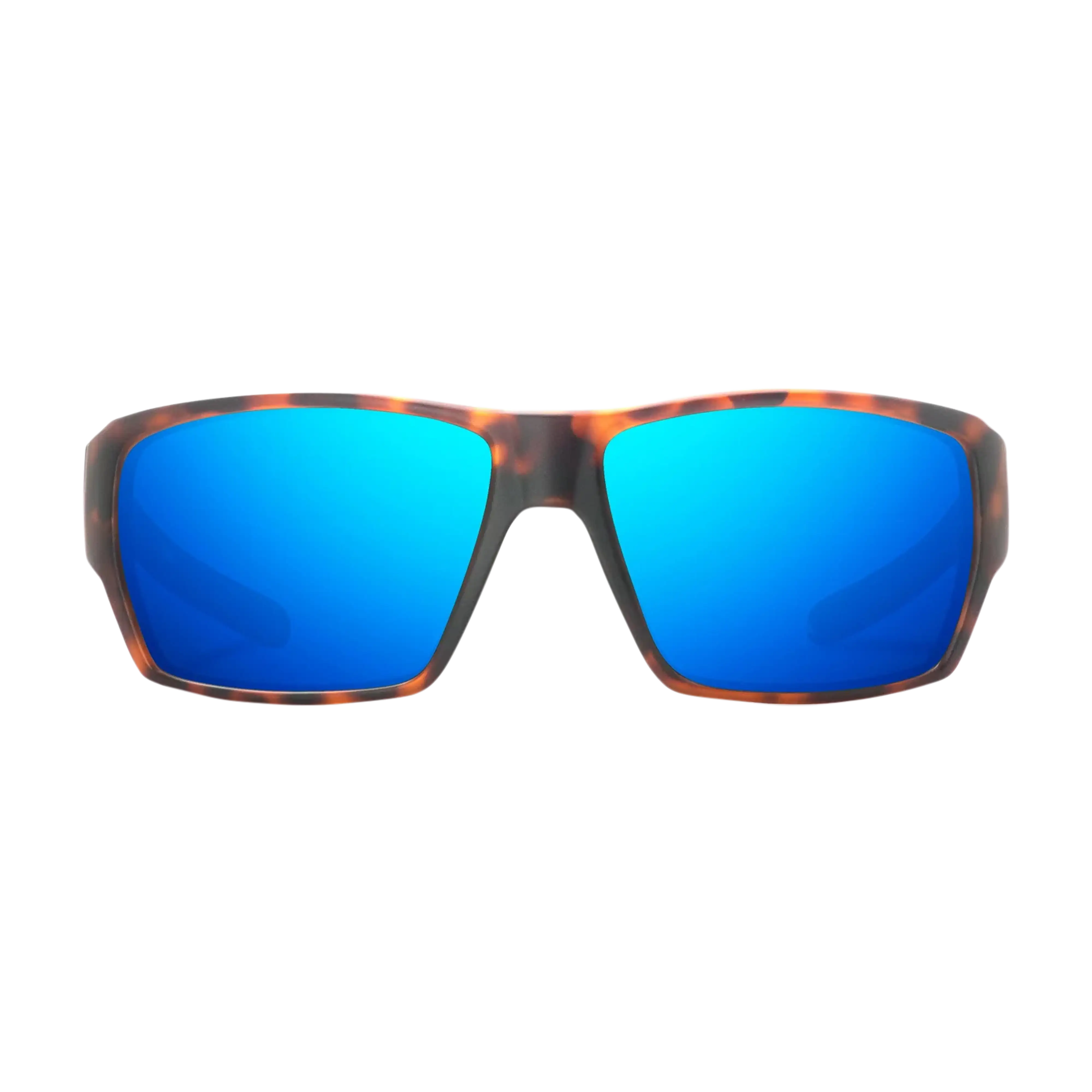 Bajio Vega sunglasses brown tortoise gloss blue mirror front
