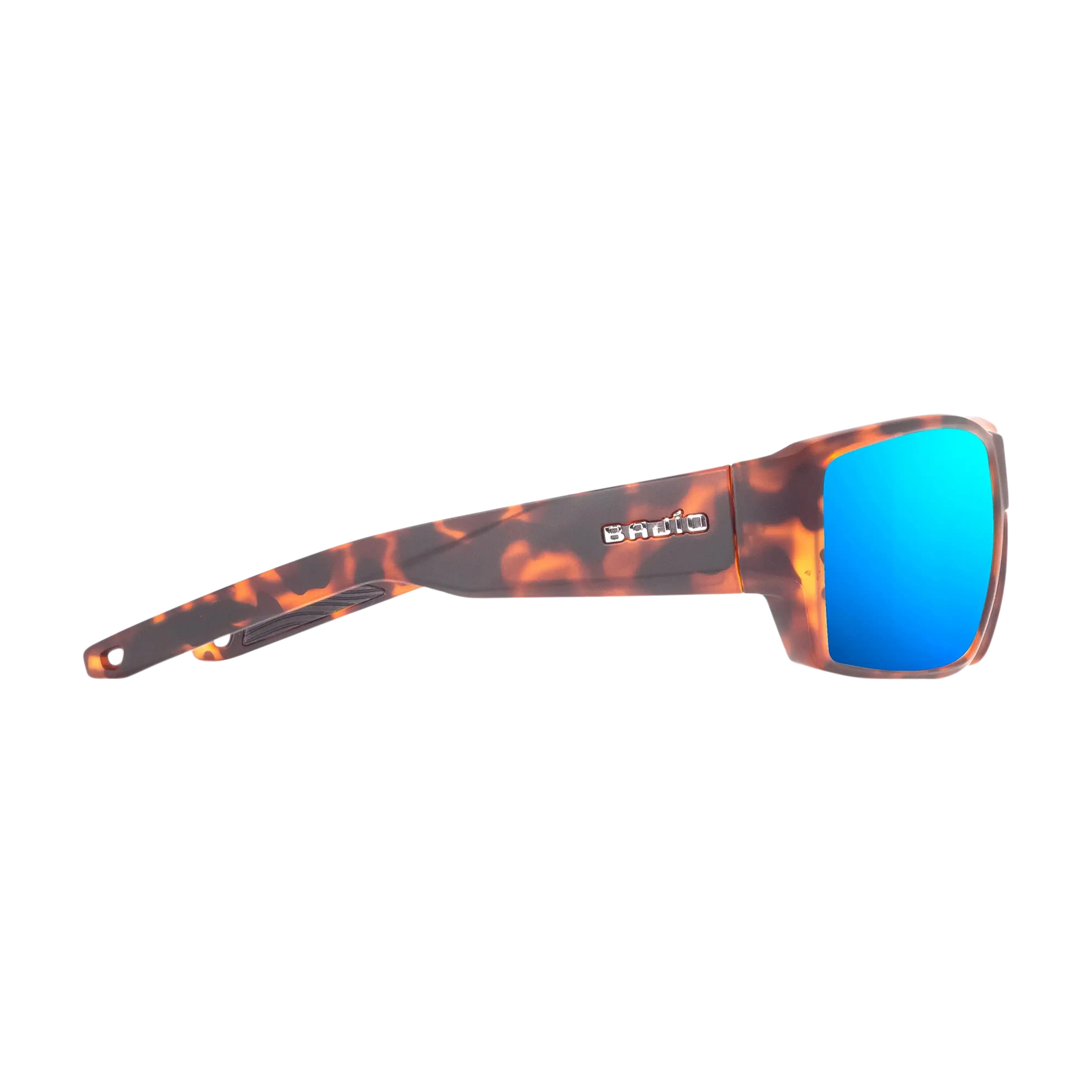 Bajio Vega sunglasses brown tortoise gloss blue mirror side