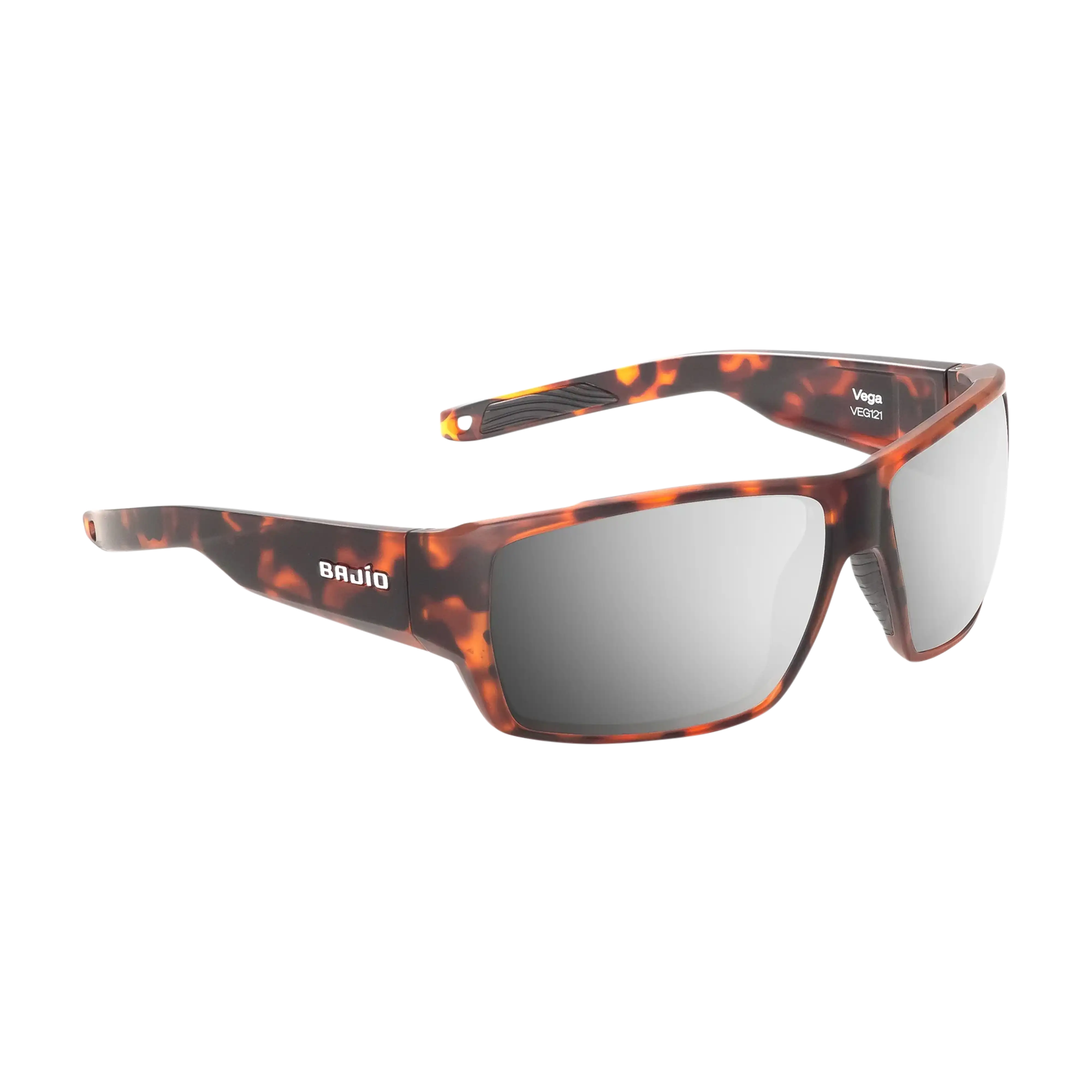 Bajio Vega sunglasses brown tortoise gloss silver mirror