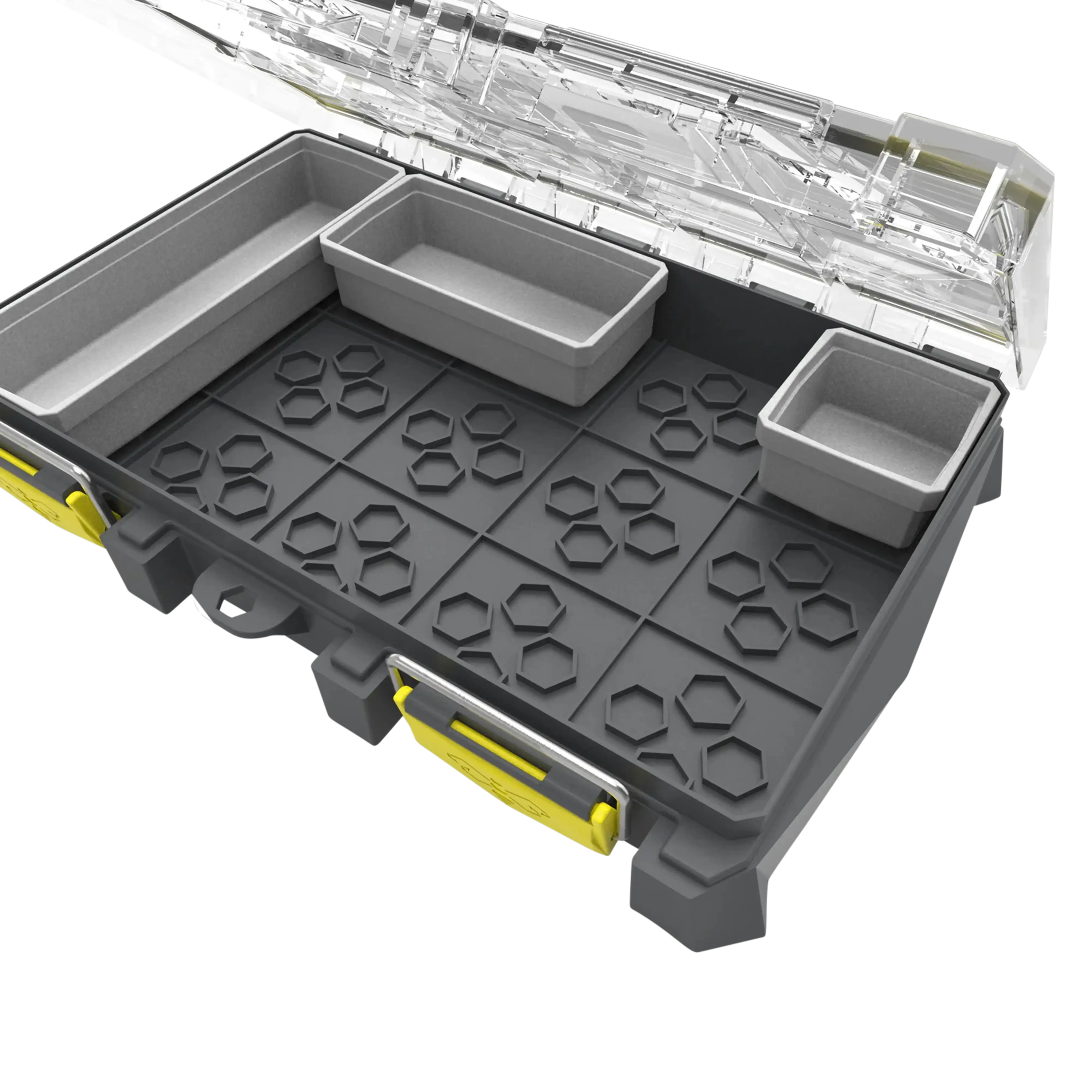 Buzbe Colony 15t thin modular tackle box open trays