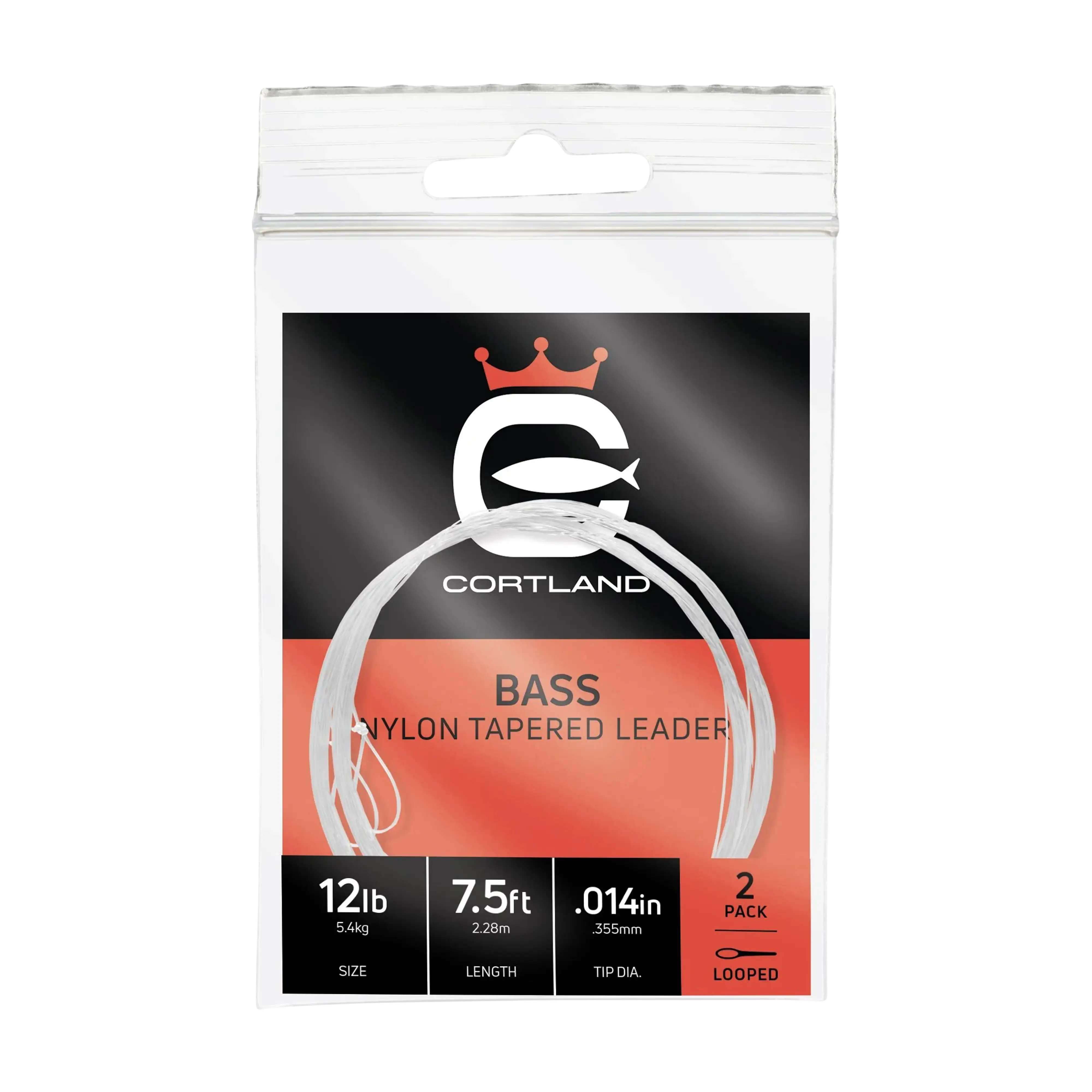 Cortland Line Bass Nylon Tapered Fly Leaders