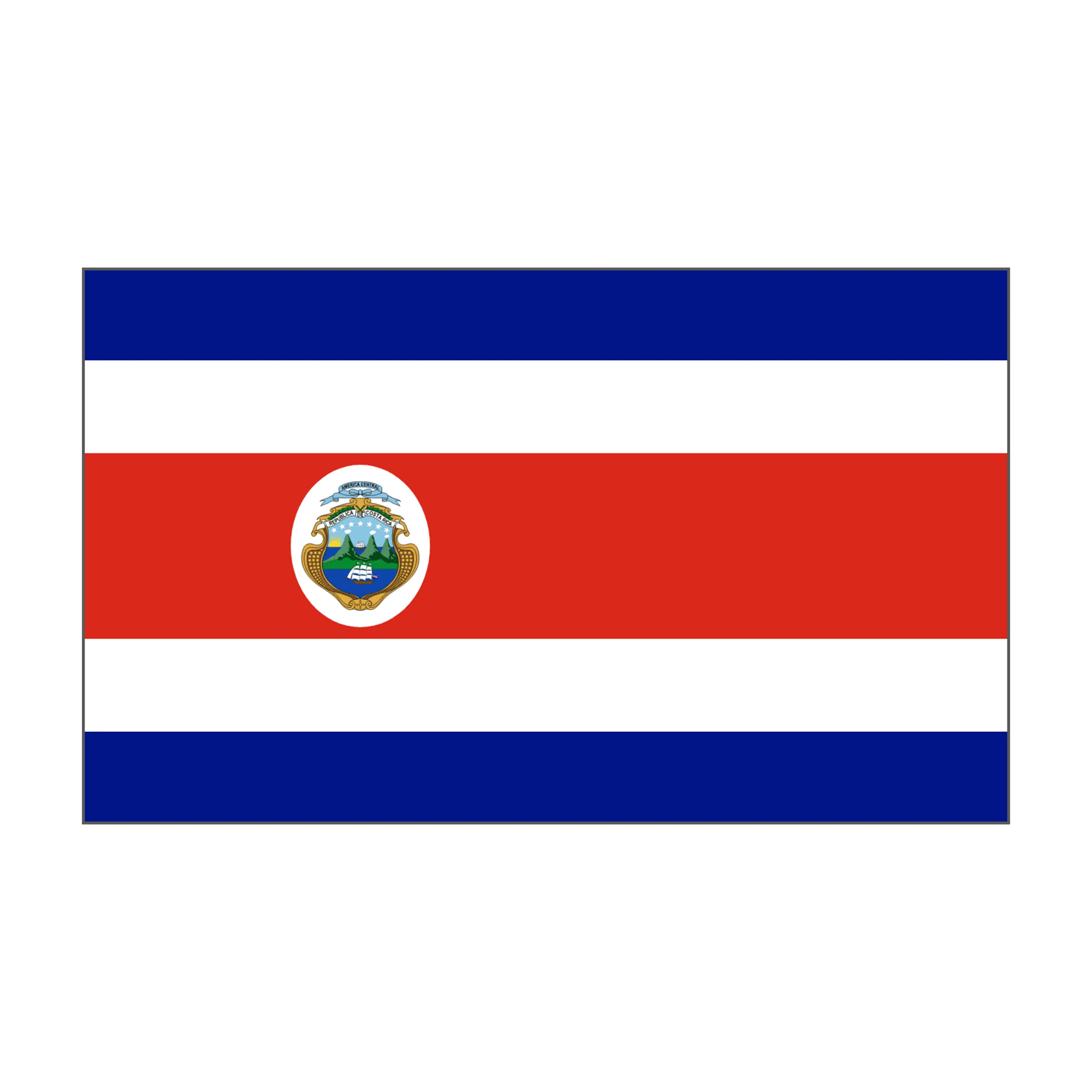 custom rod decal - flag of Costa Rica