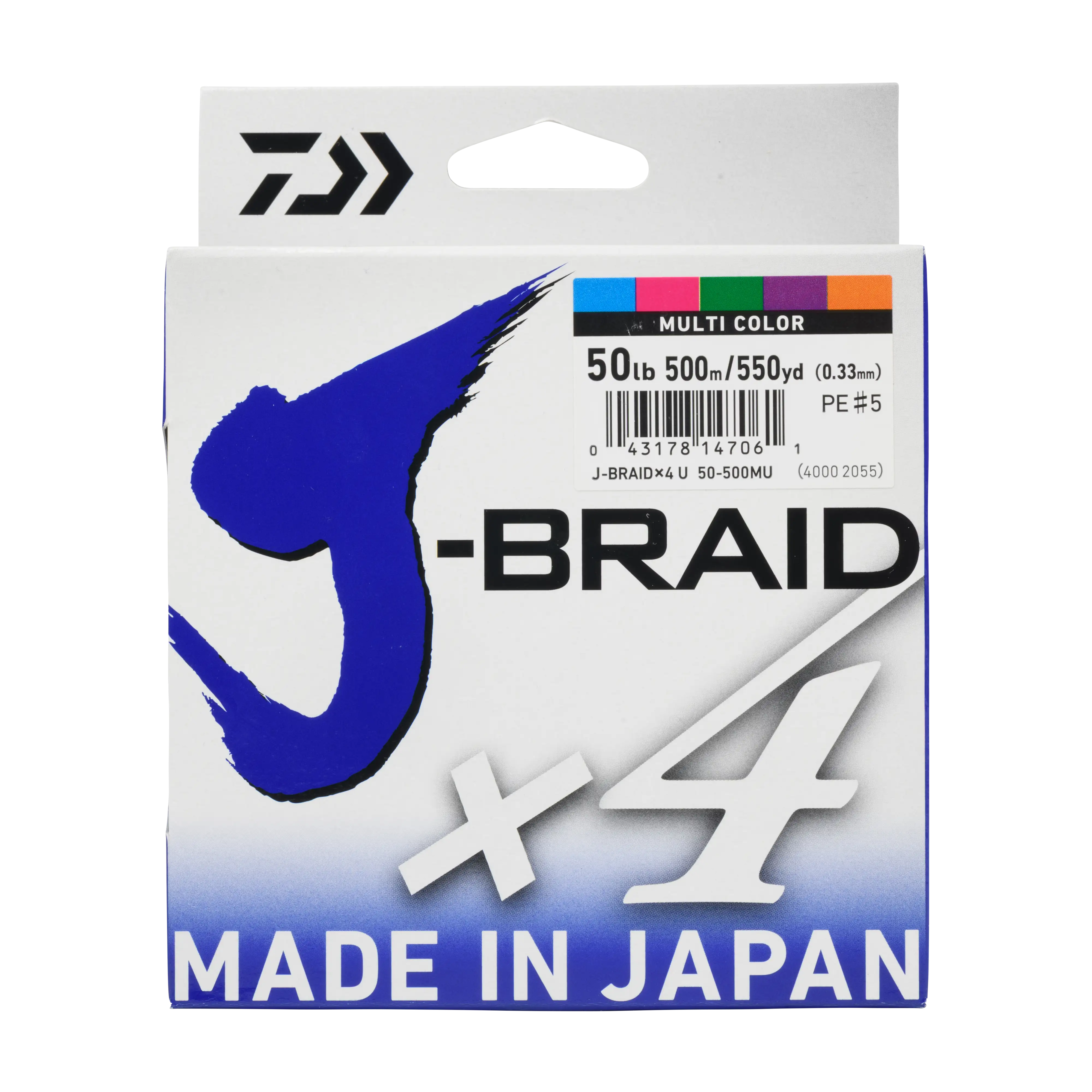 Daiwa J-BRAID x4 Braided Line - Multi Color