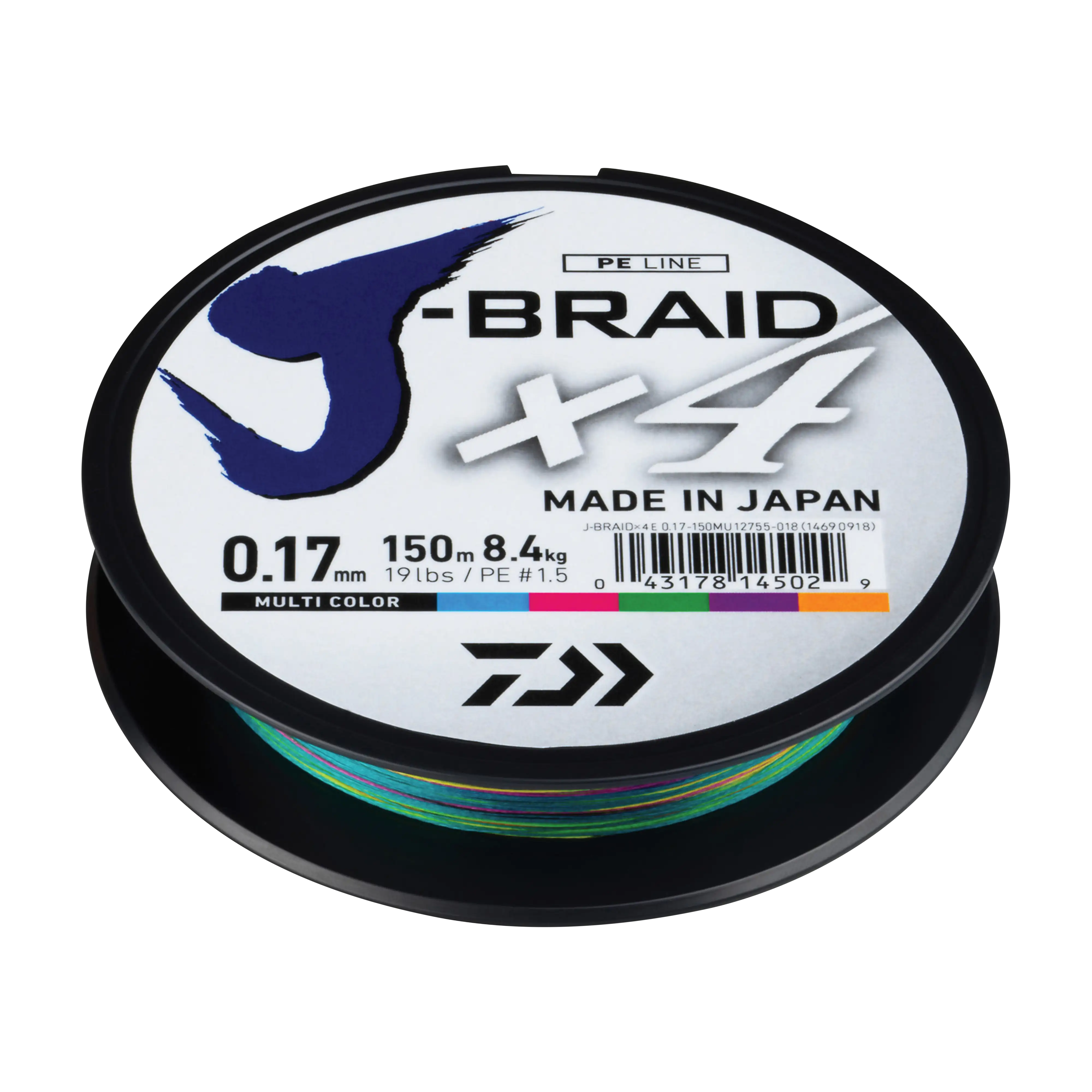Daiwa J-Braid X4 Braided Multi Color Line