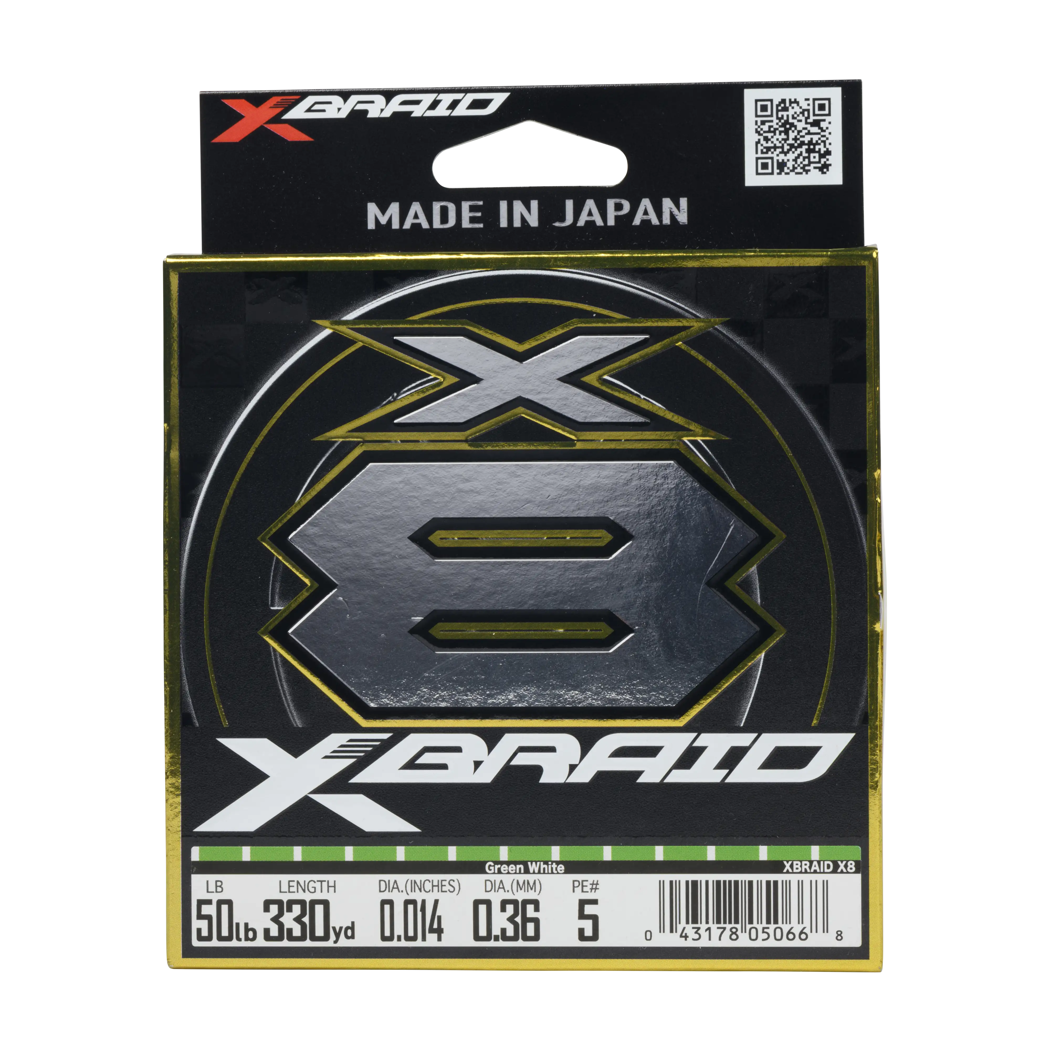 Daiwa XBRAID X8 Braided Fishing Line - 330Yards - Grren White