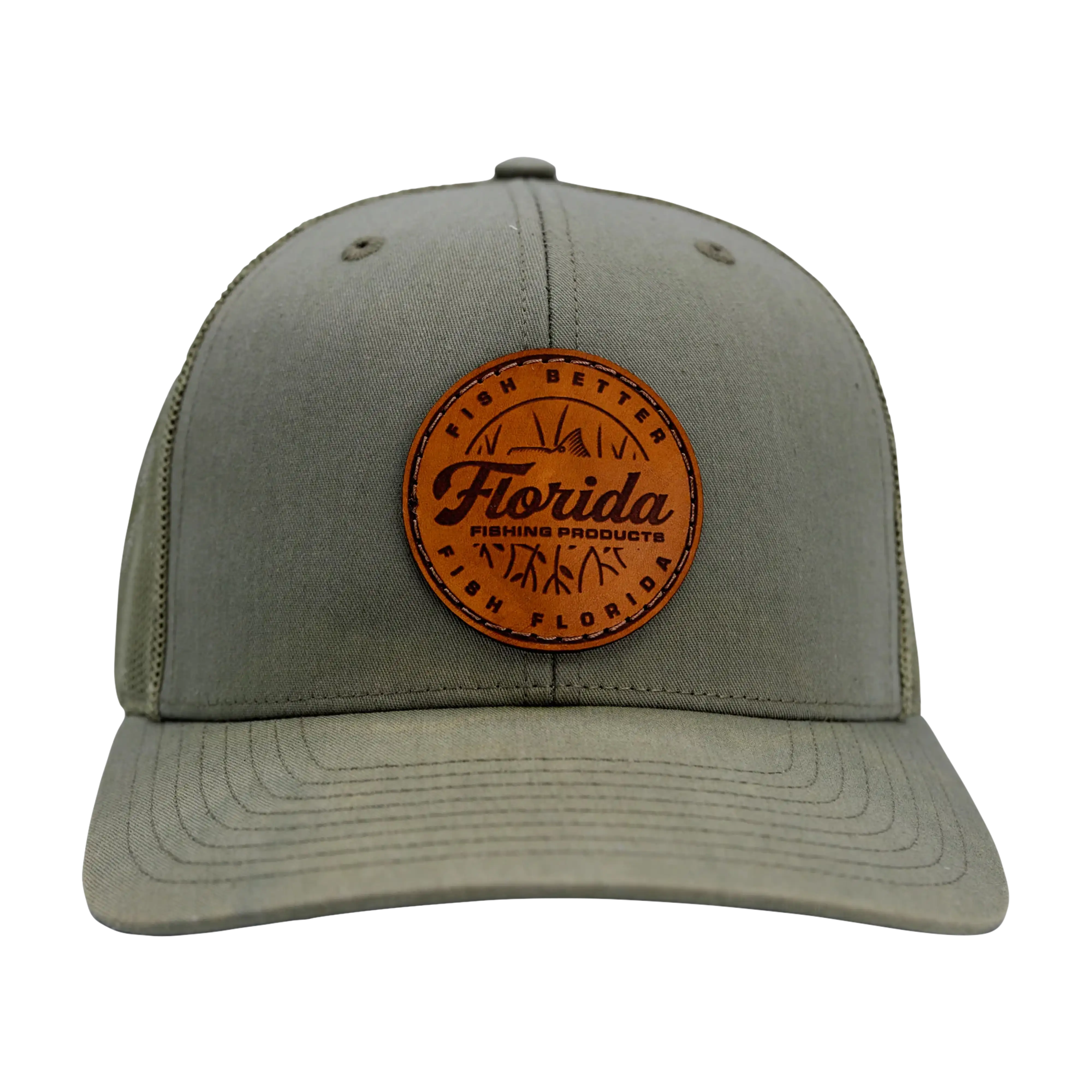 Florida Fishing Products Olive Green Patch hat - front