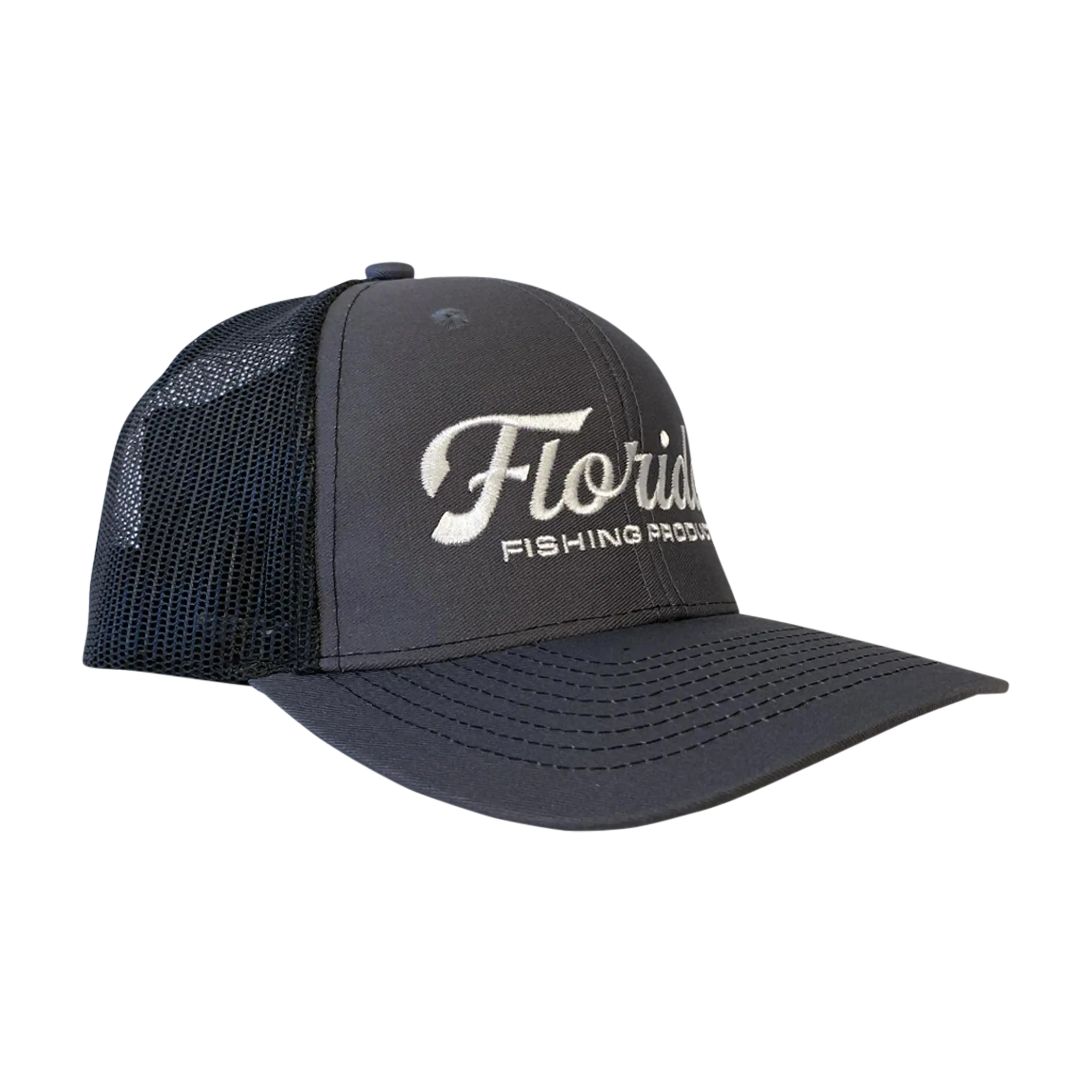 Florida Fishing Products trucker hat in Charcoal and Black