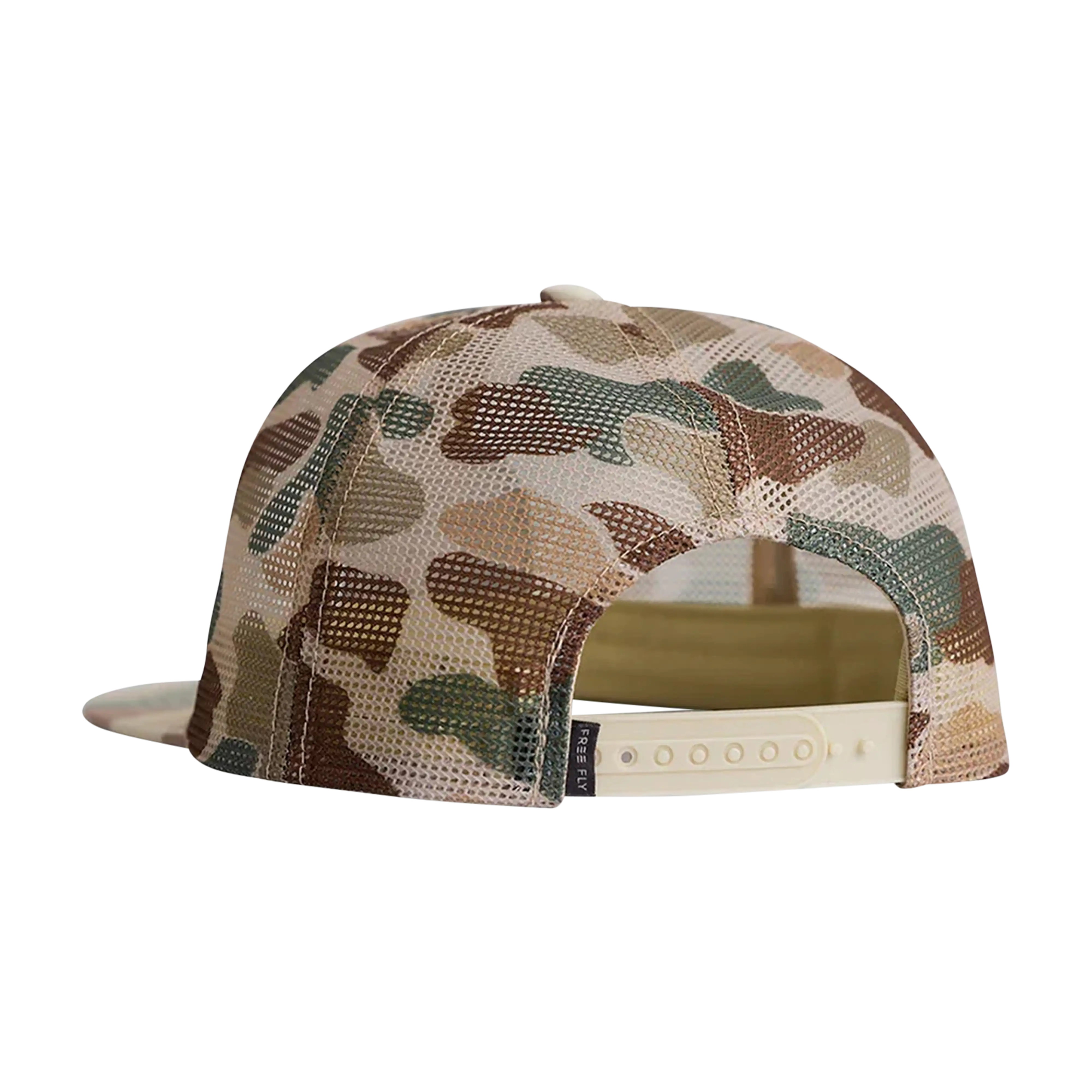 Free Fly Adventure Outfitters mesh hat in Vintage Camo - back