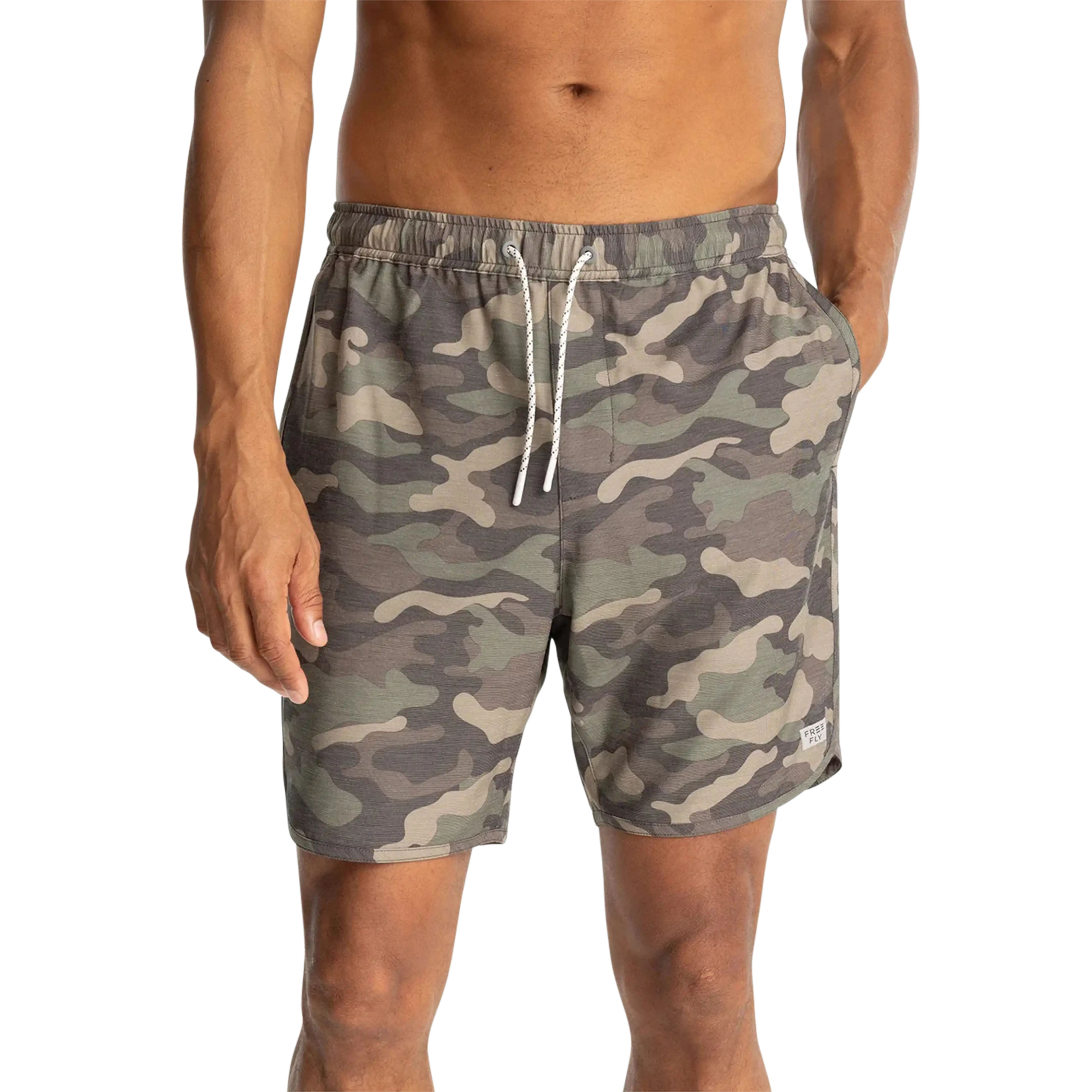 Free Fly Men's Reverb shorts in Woodland Camo