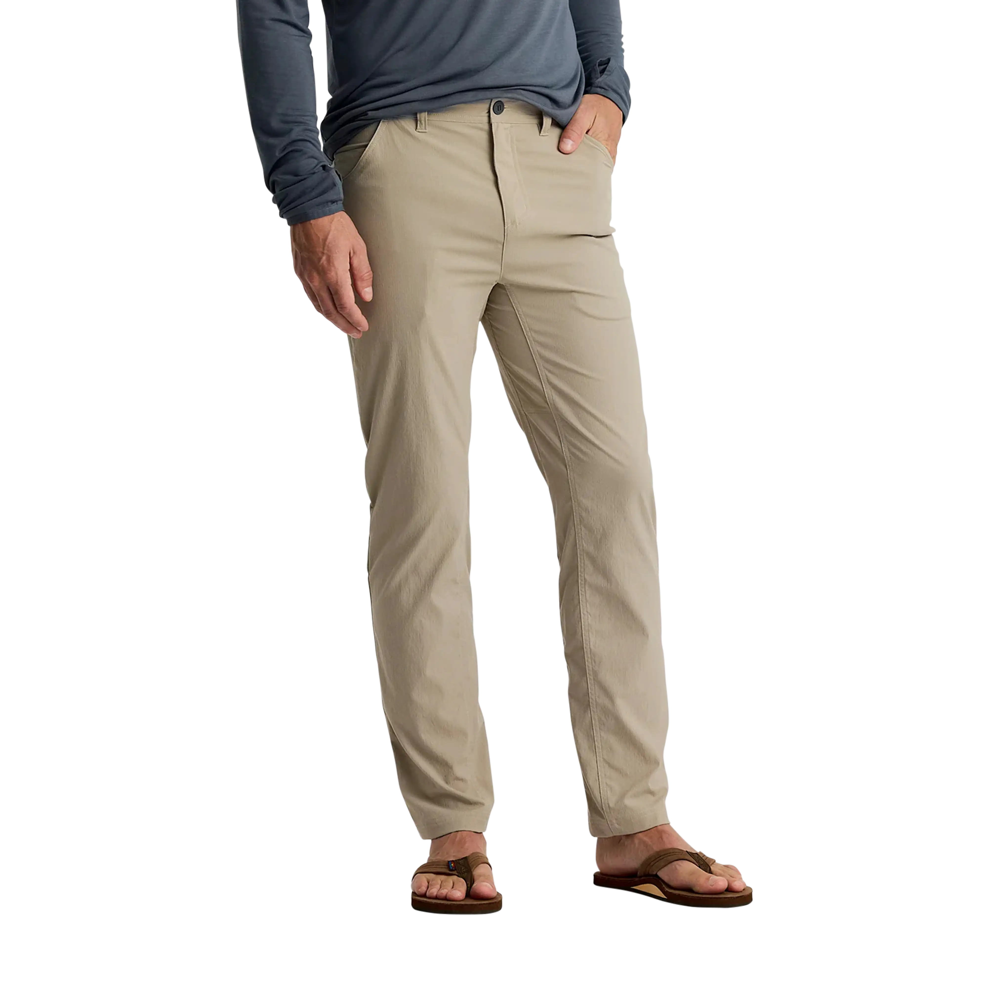 Free Fly Men's TopoGrid pants in Vintage Khaki