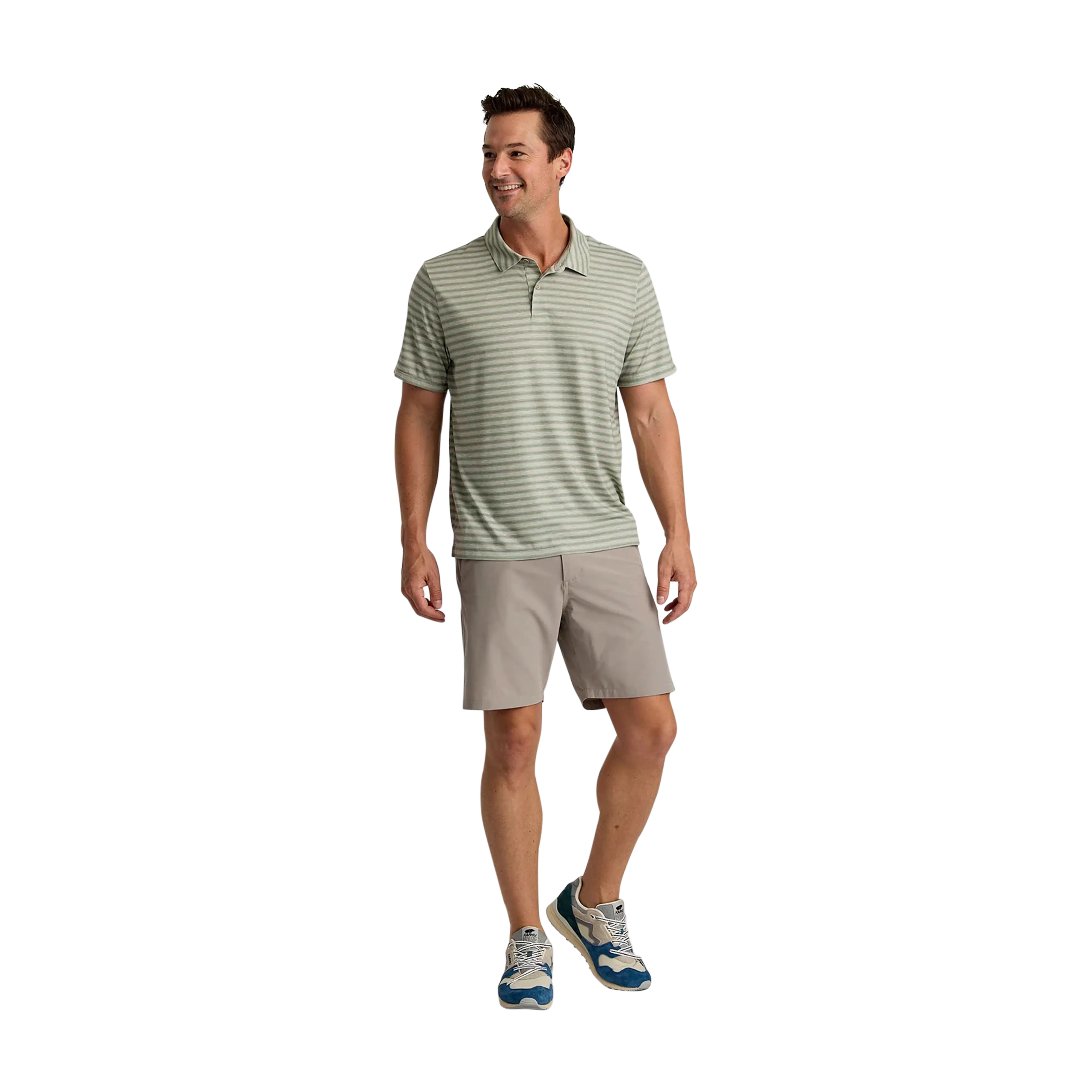 Free Fly Men's Tradewind shorts in Vintage Khaki - model