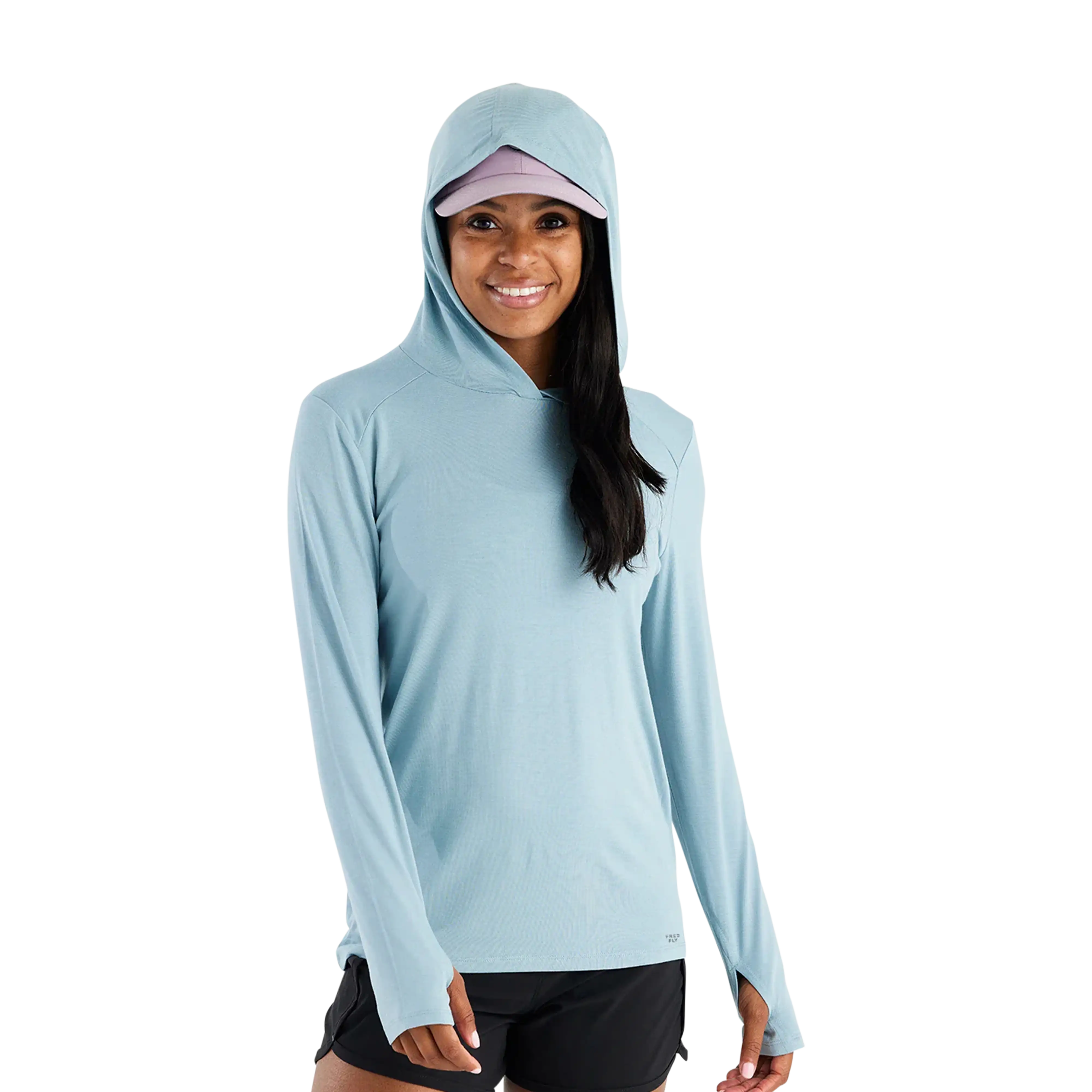 Free Fly Women's Bamboo Shade hoodie in Ocean Mist Hoodie