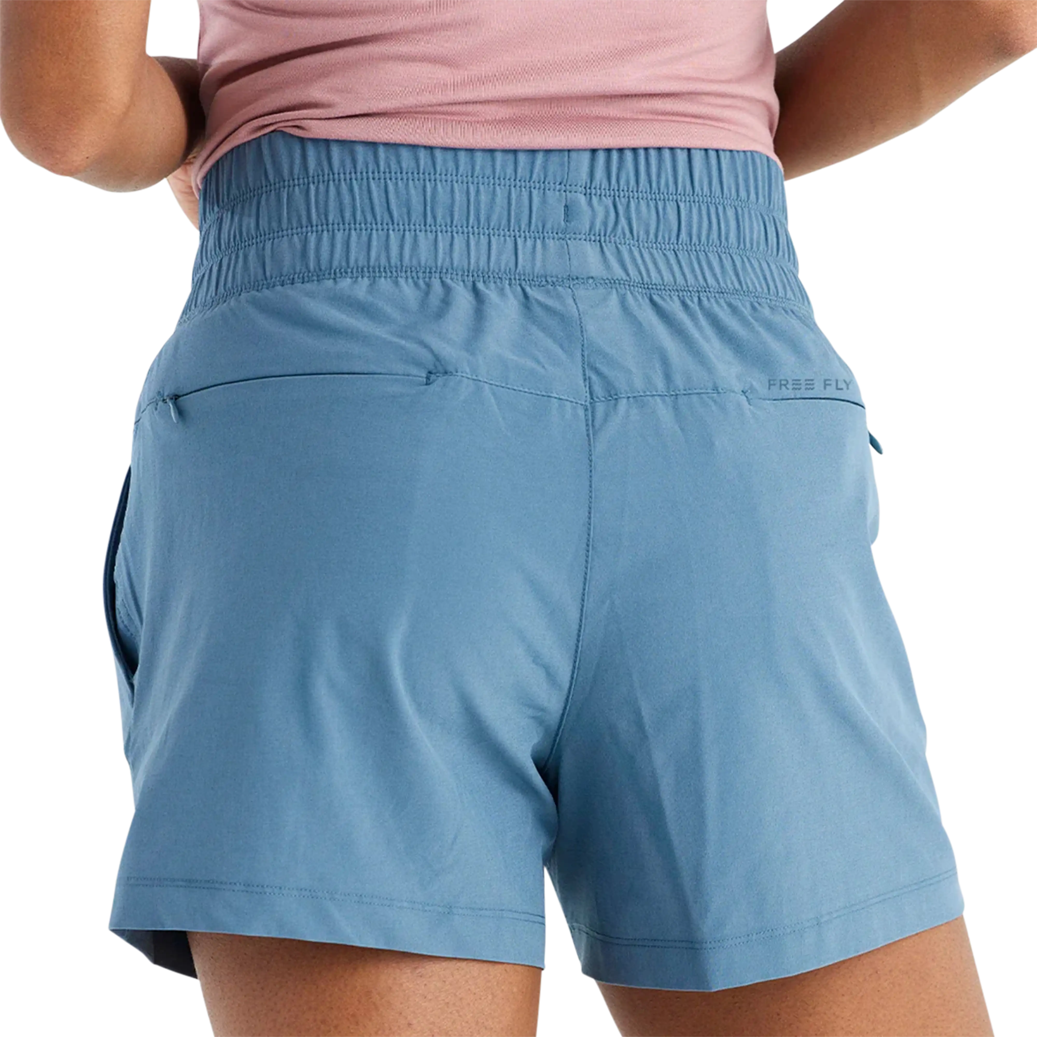 Free Fly Women's Pull-On Breeze shorts in Pacific Blue - back