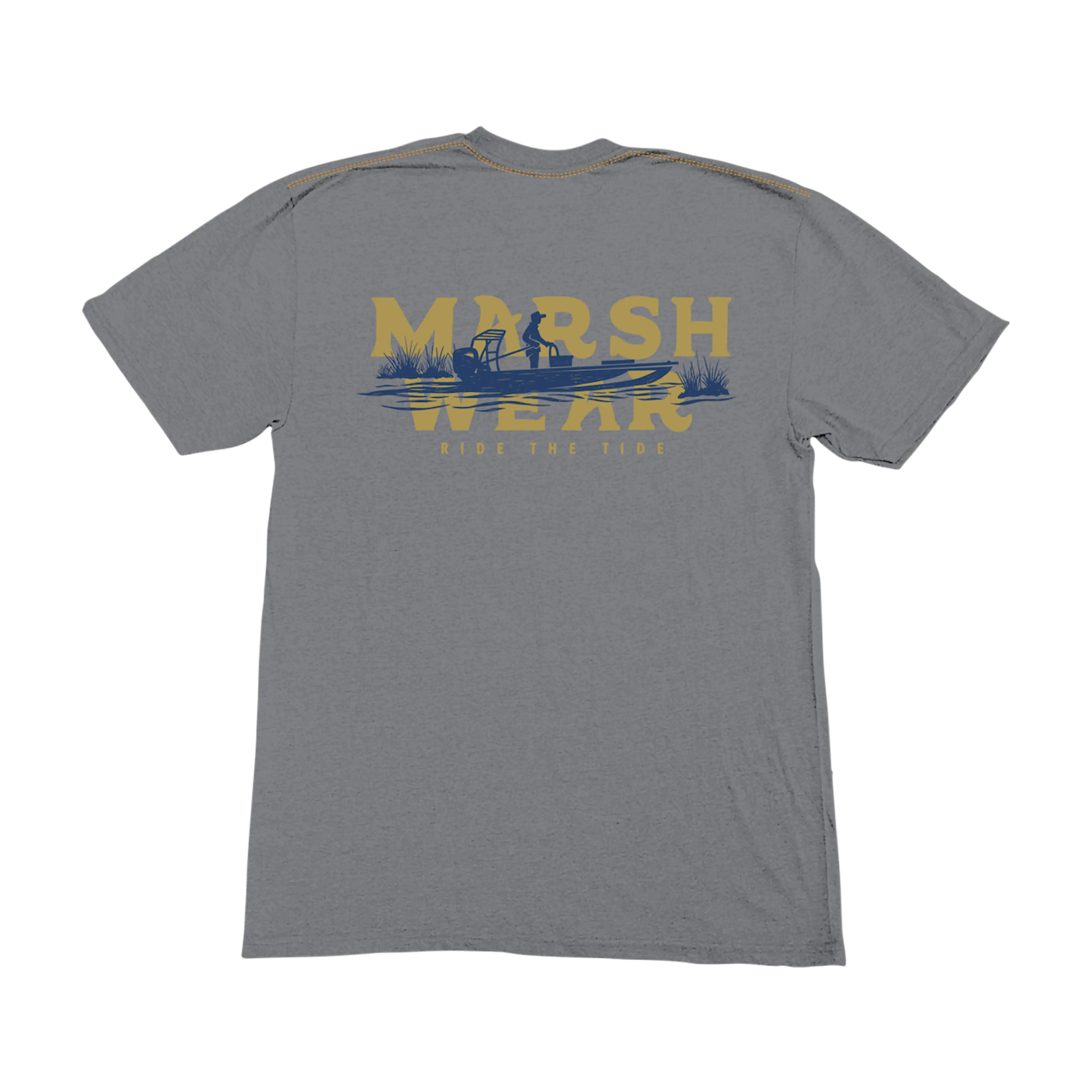 Marsh Wear Drifter short sleeve tee in Steel Heather - back
