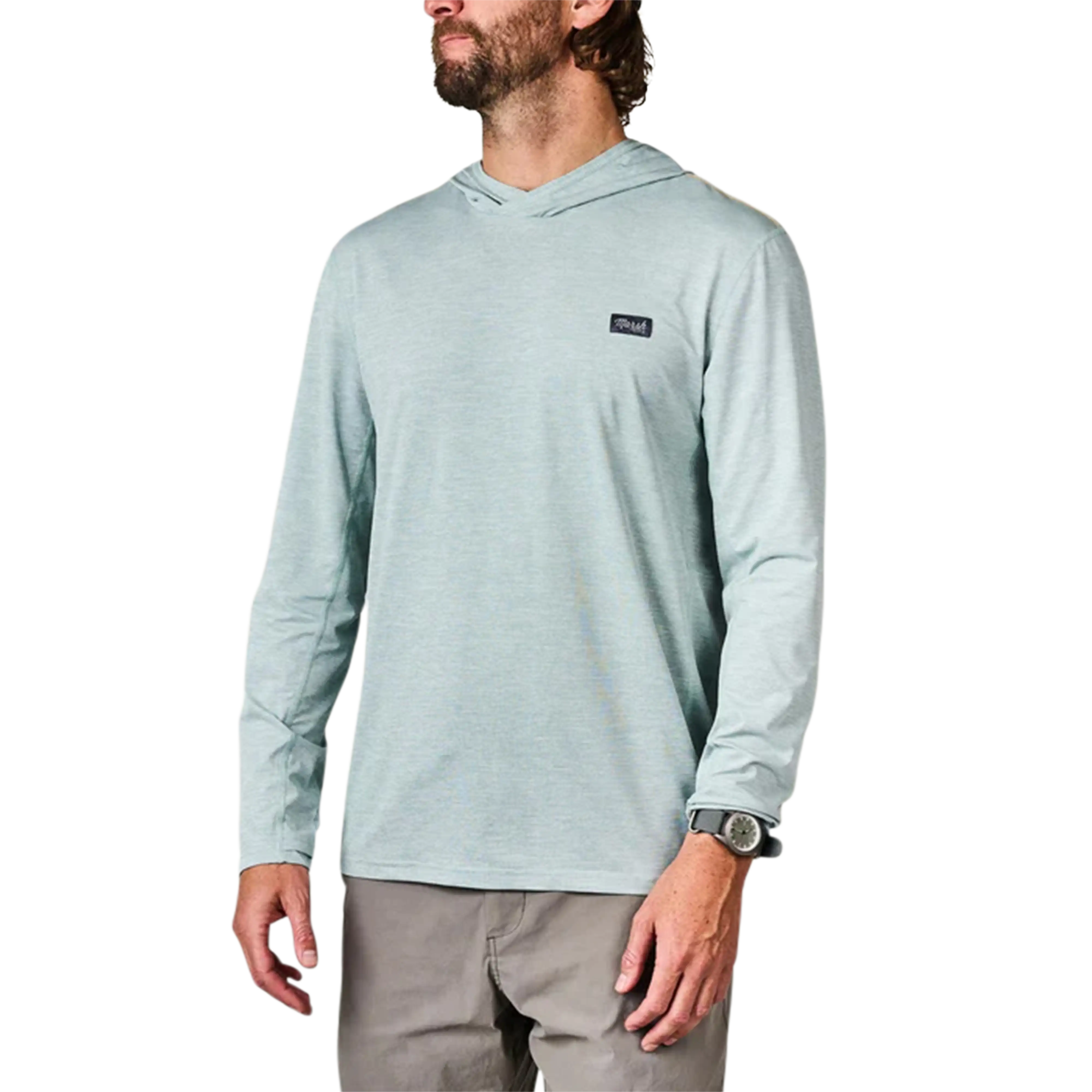 Marsh Wear High Noon tech hoodie in Agate Heather - front