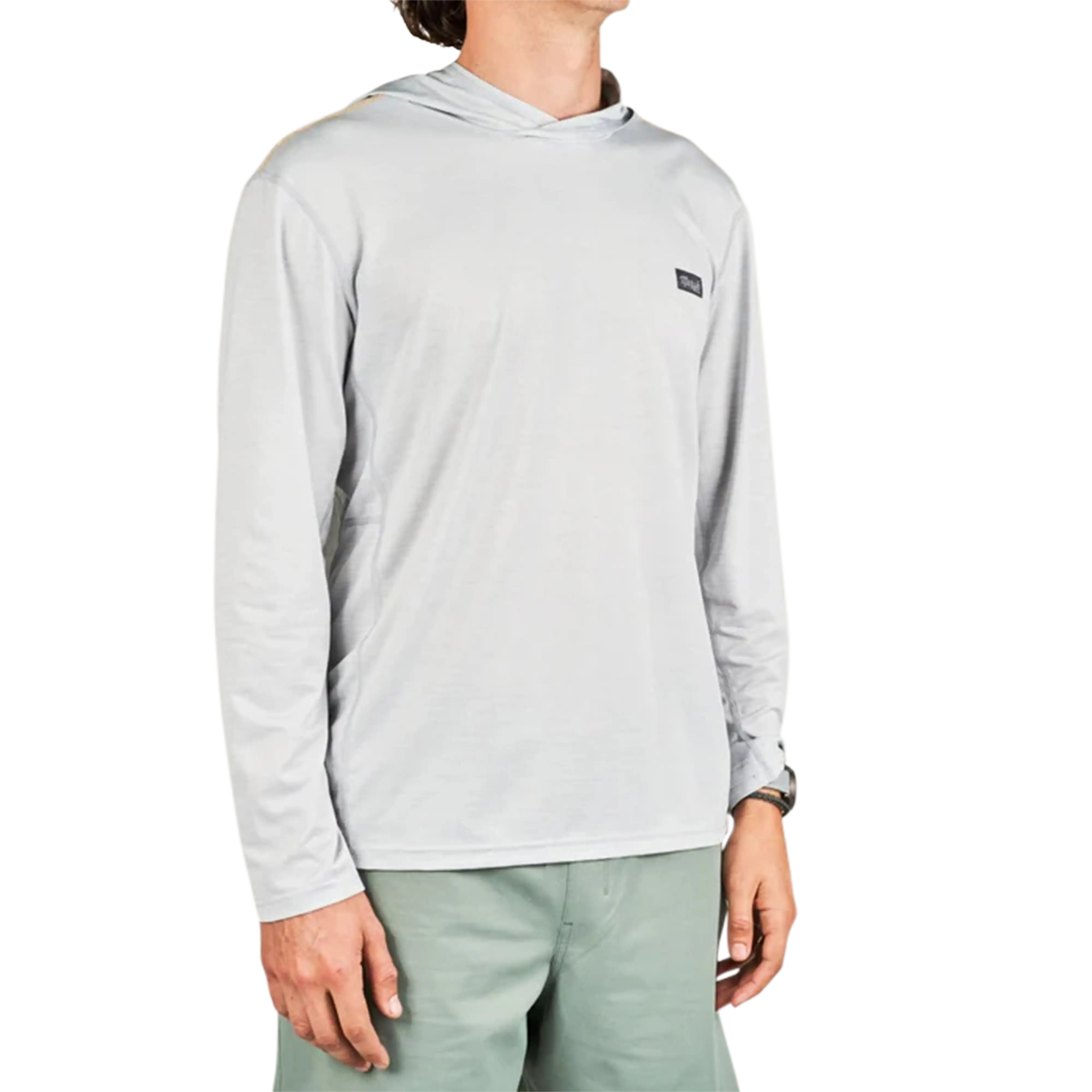 Marsh Wear High Noon tech hoodie in Smoke Heather - front