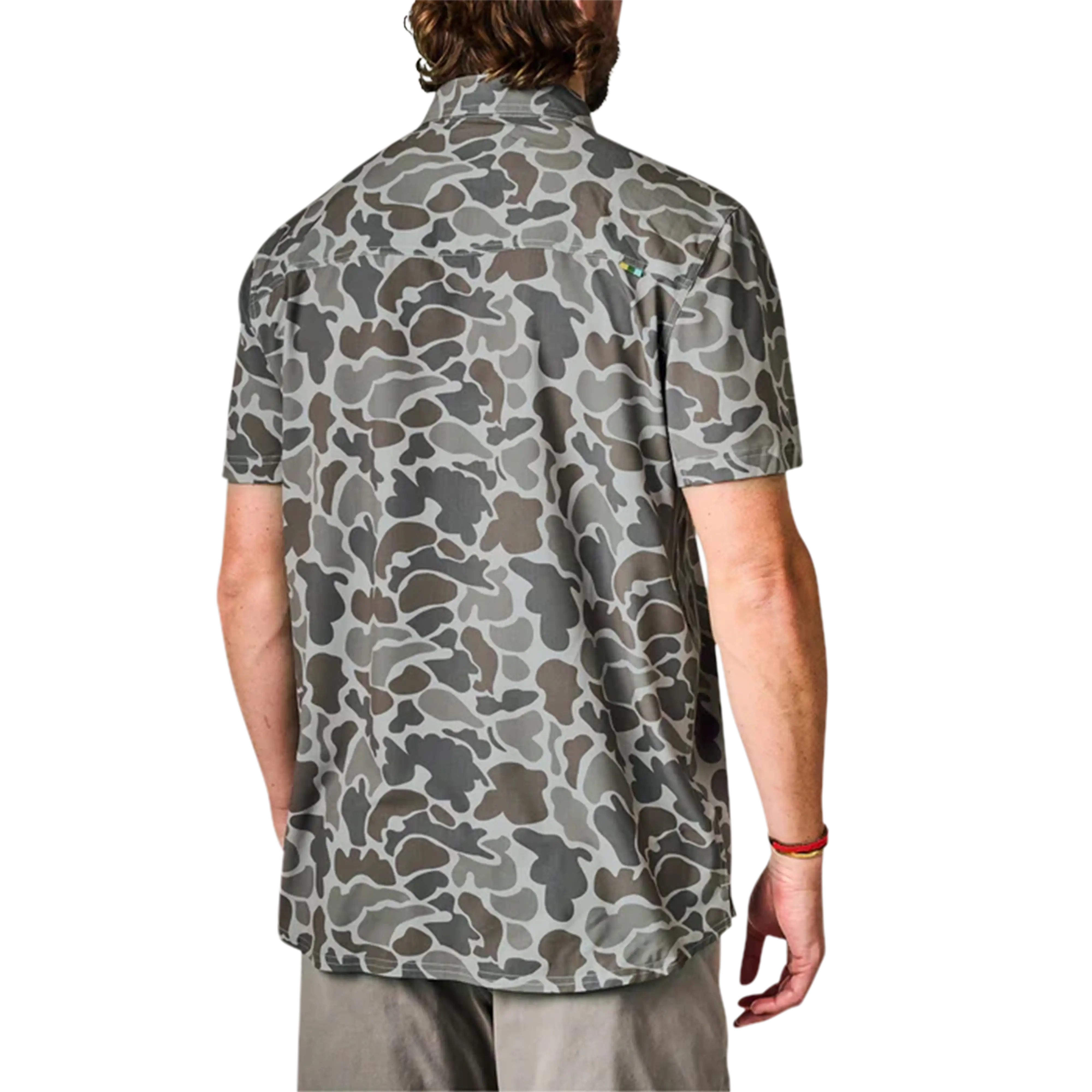 Marsh Wear Lenwood Hagood tech short sleeve in Dark Green Mallard Camo - back