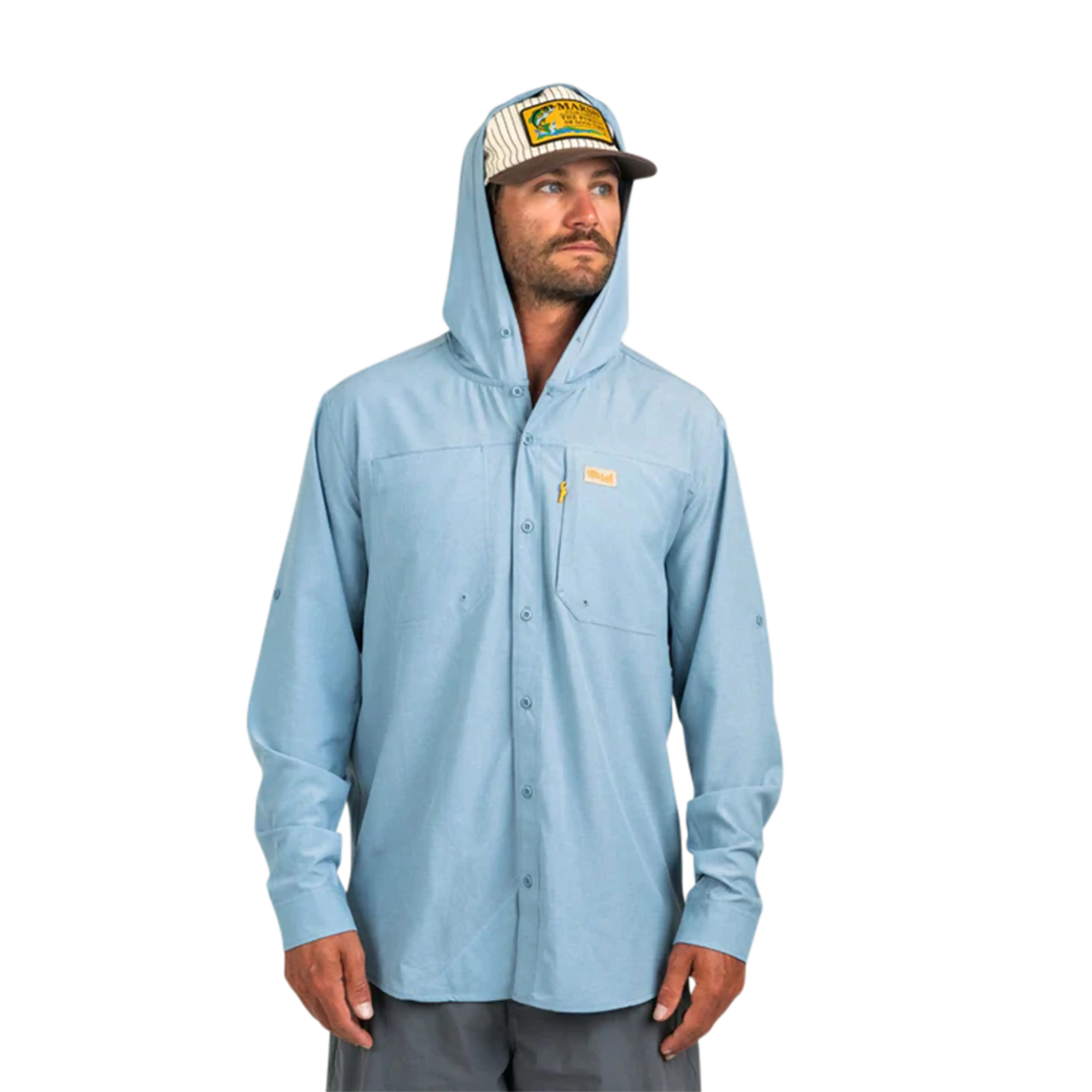 Marsh Wear Lenwood tech hoodie in Tourmaline - front side