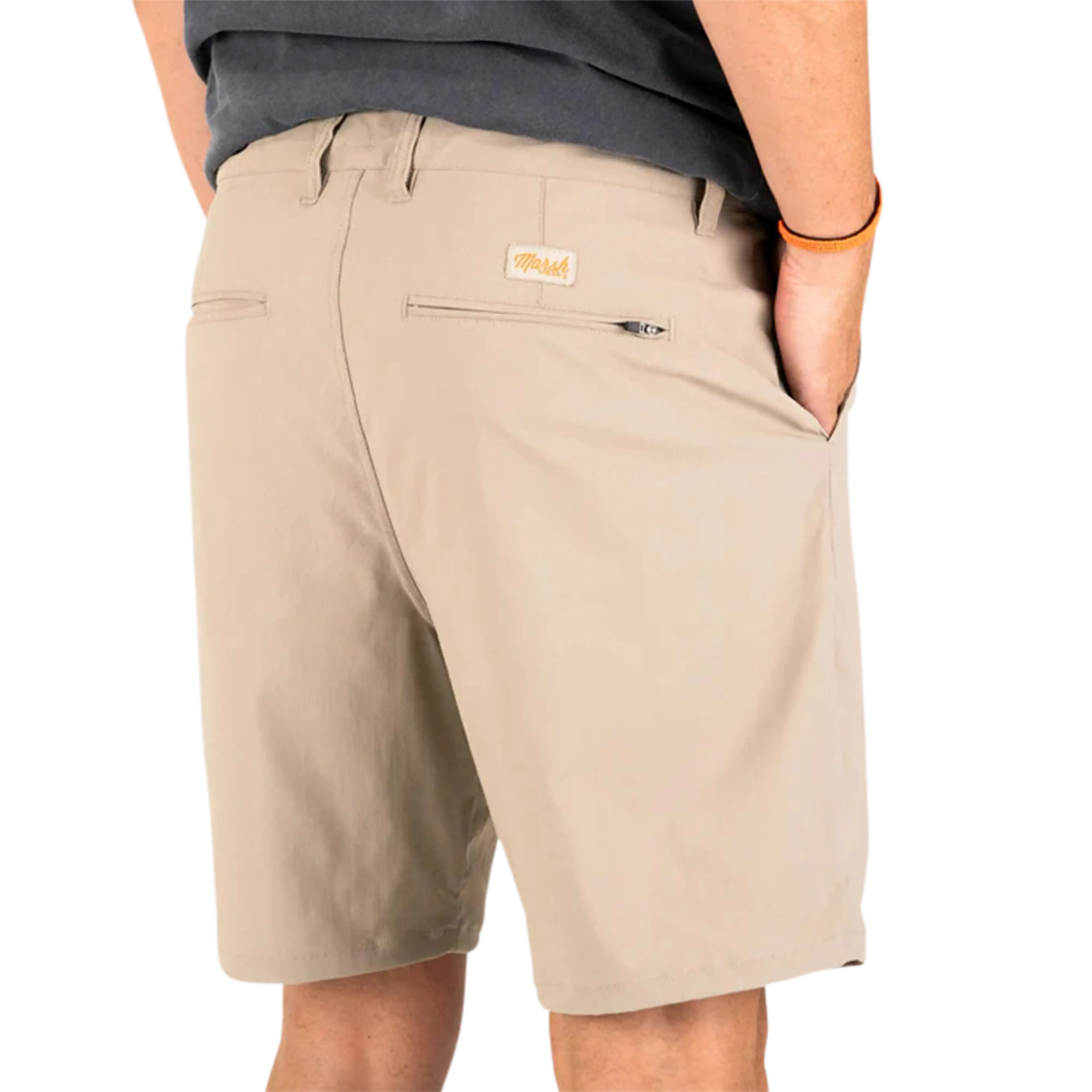 Marsh Wear Prime shorts in Coriander - back